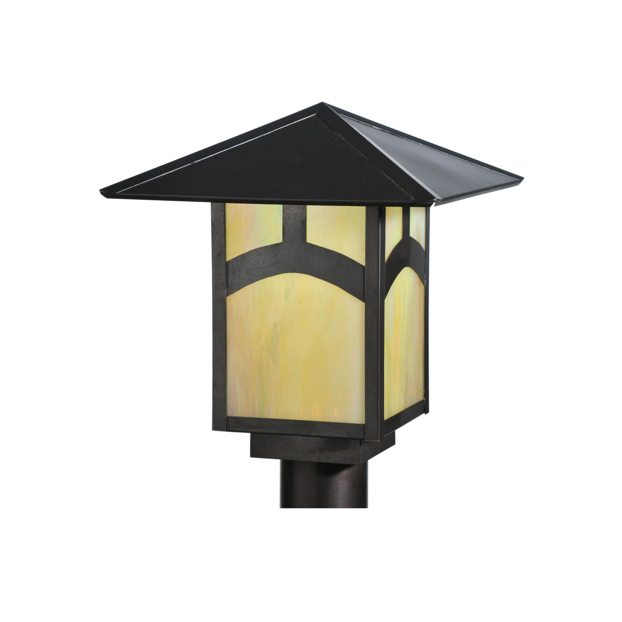 Seneca Hill Top 12 Inch Tall 1 Light LED Outdoor Post Lamp by Meyda Lighting