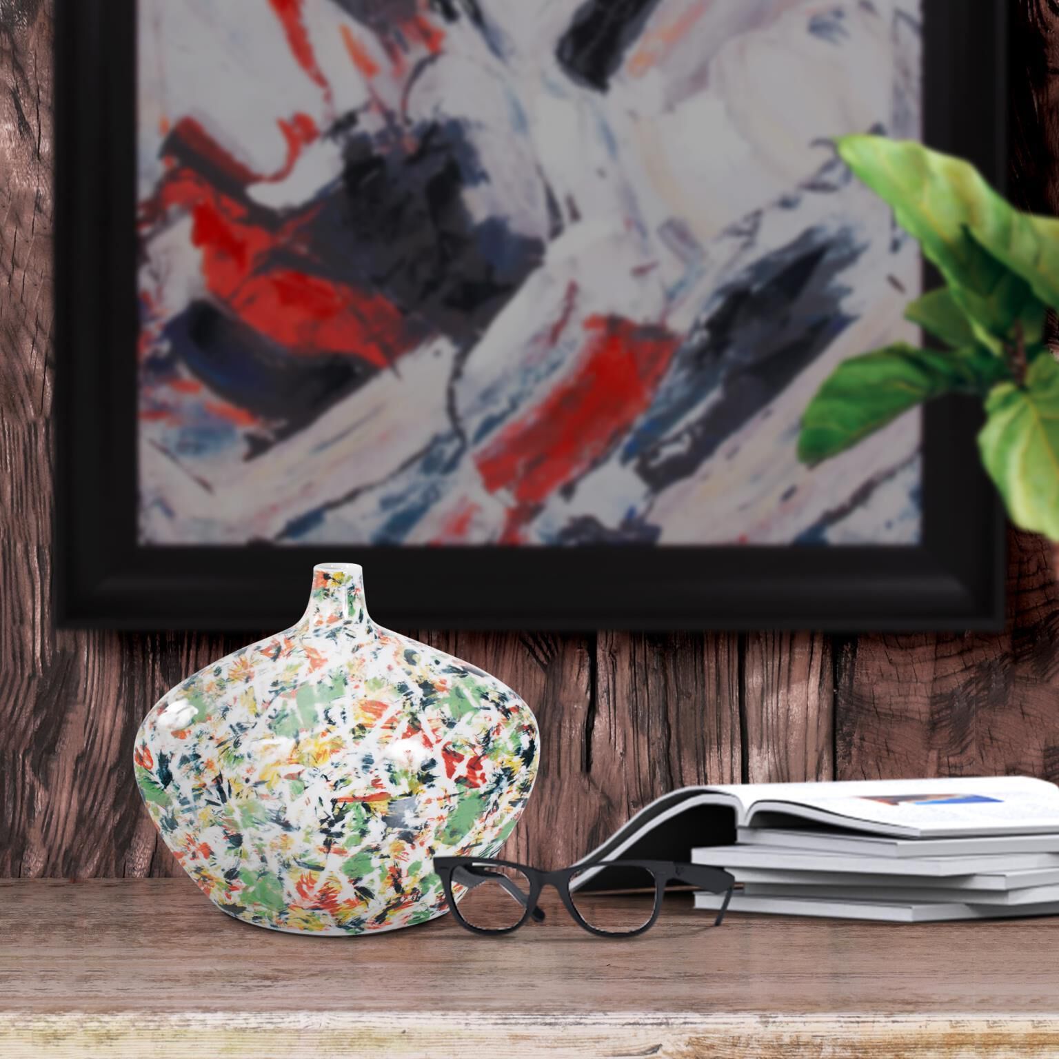 Jardin Colore Decorative Bottle-Canister by Howard Elliott Collection