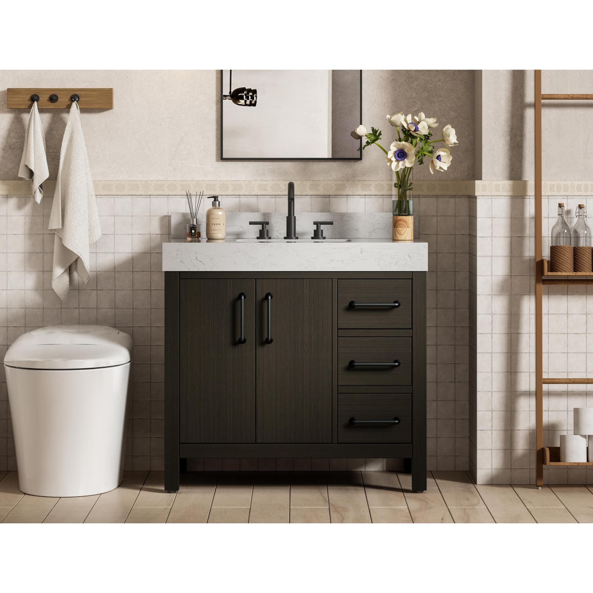 Nathan 36 Inch Bath Vanity by Elegant Dcor