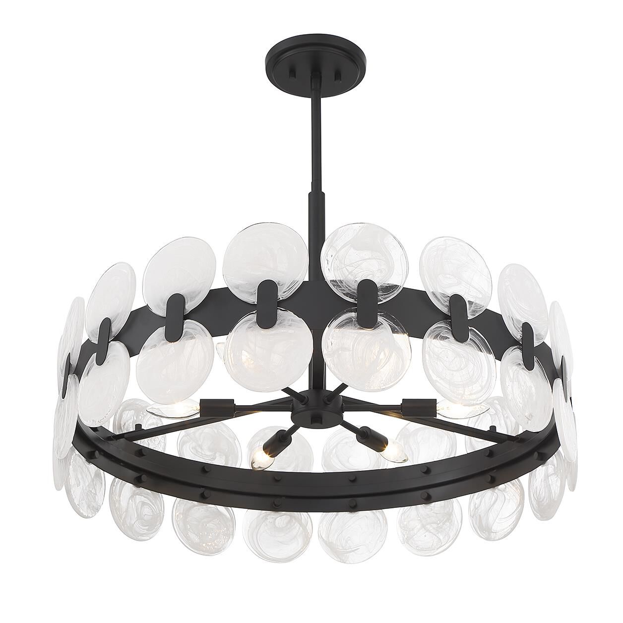 Shown in Matte Black finish and Strie Piastra glass