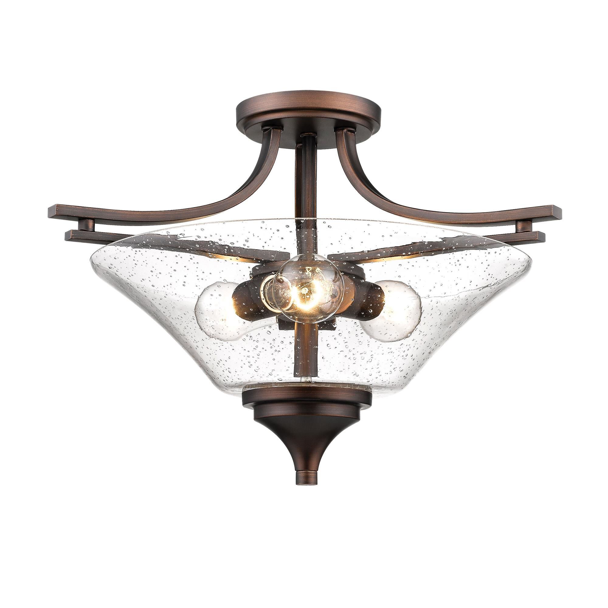 Natalie 19 Inch 3 Light Semi Flush Mount by Millennium Lighting