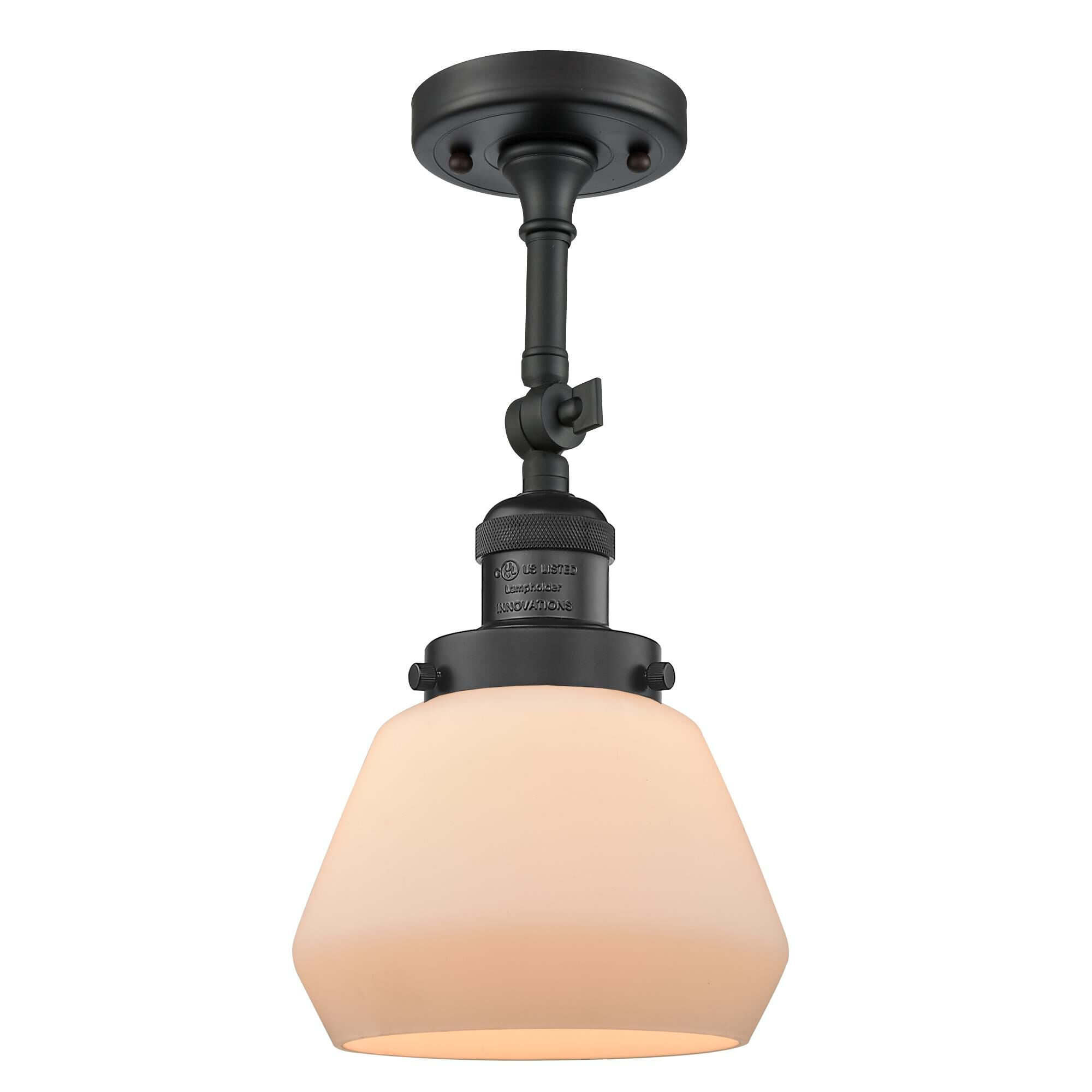 Shown in Matte Black finish and Matte White Cased glass and No Accent accent