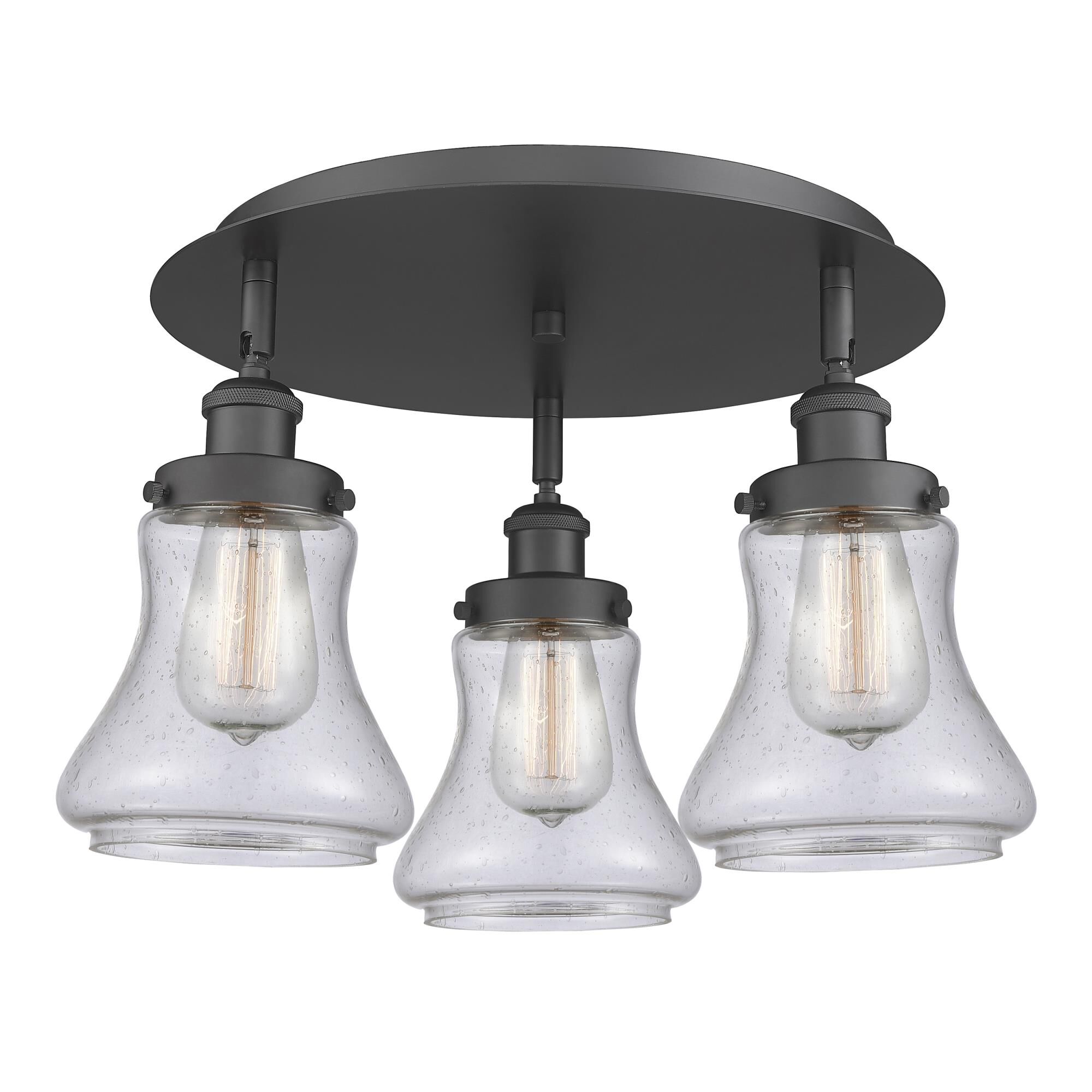 Shown in Matte Black finish and Seedy glass