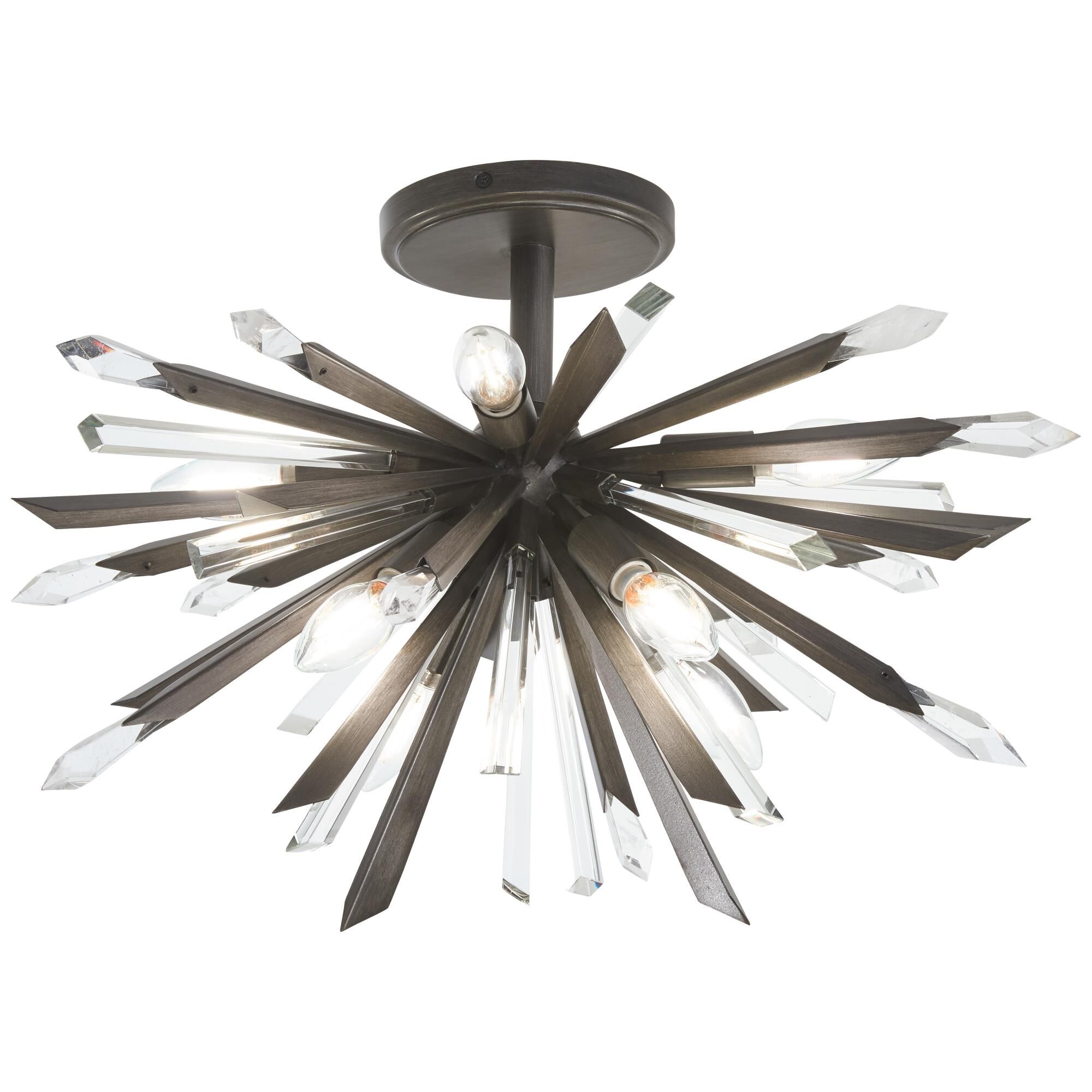 Shown in Midnight Graphite finish and Crystal glass