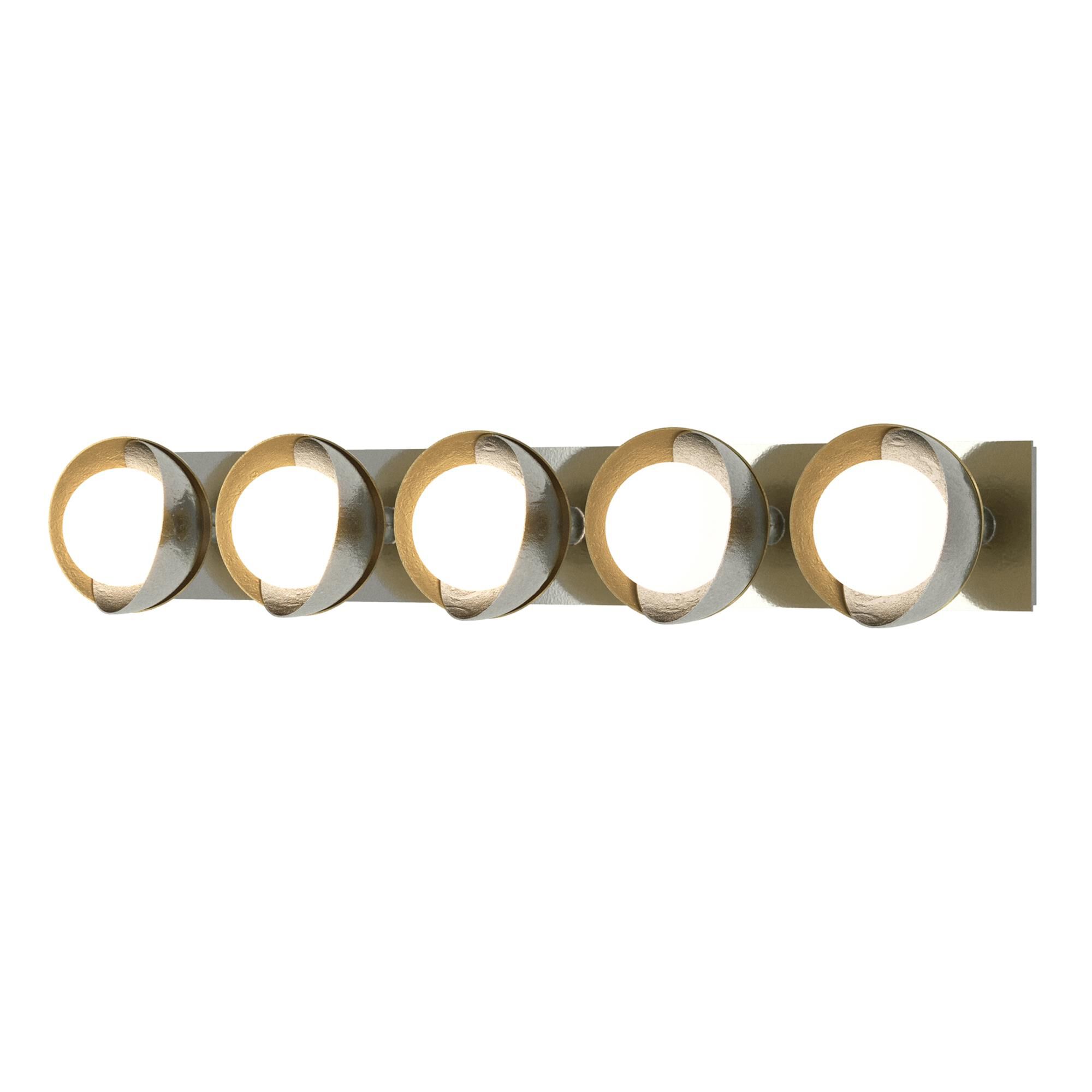 Shown in Sterling finish and Opal glass and Modern Brass (86) accent