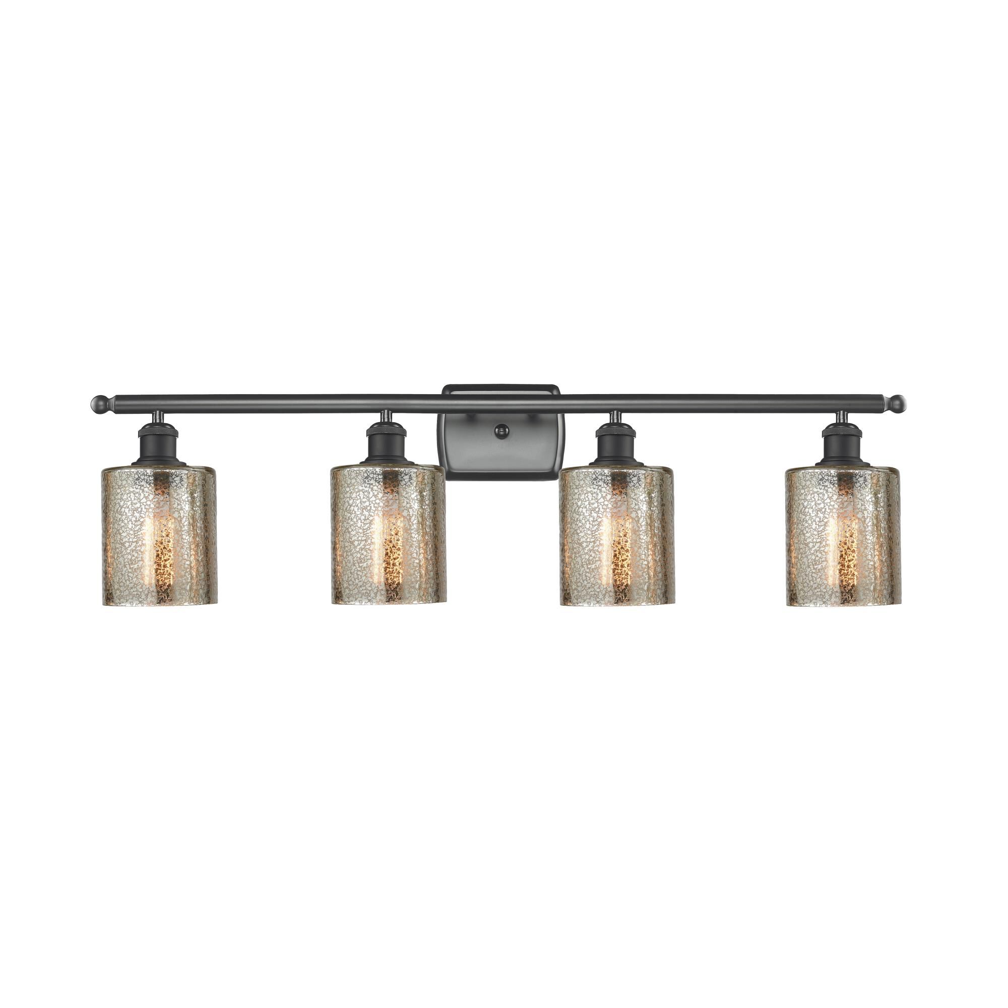 Shown in Matte Black finish and Mercury glass