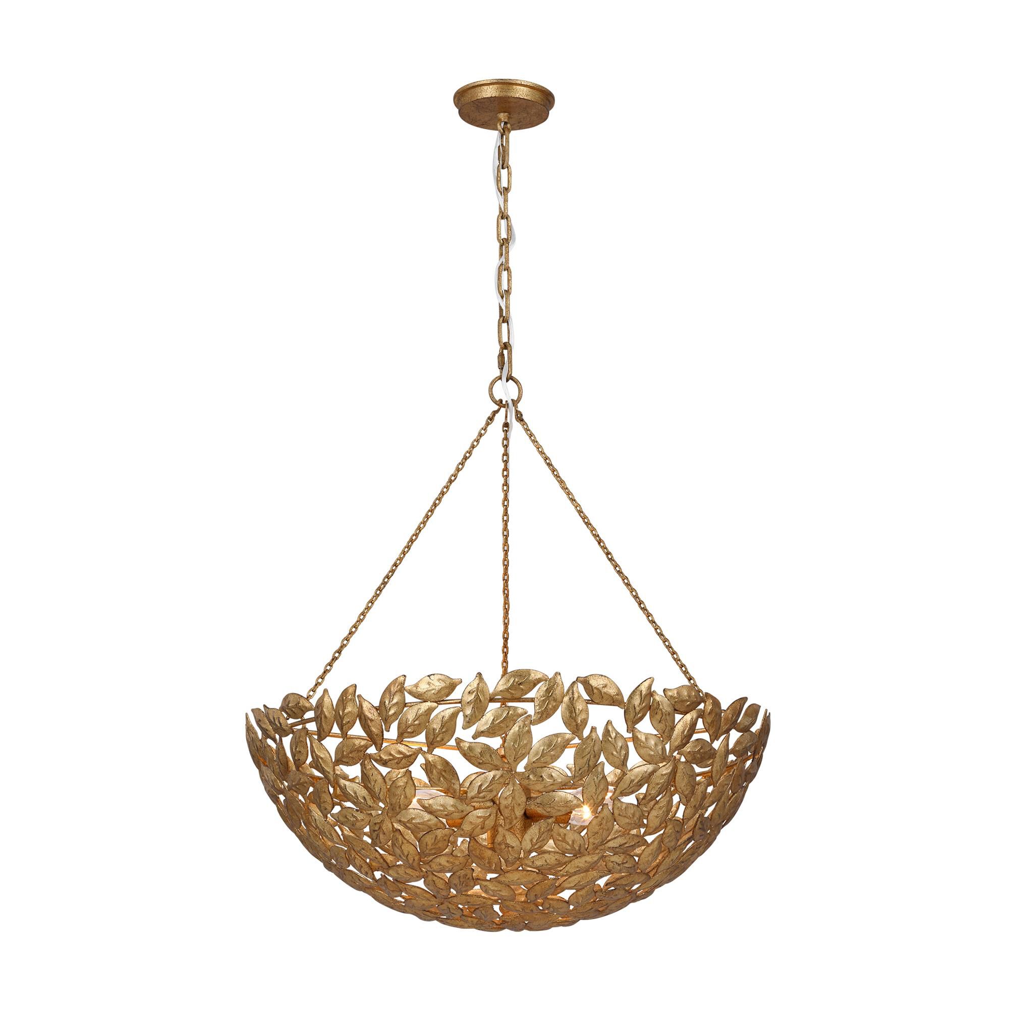 Shown in Antique Gild finish and Antique Gild Steel shade