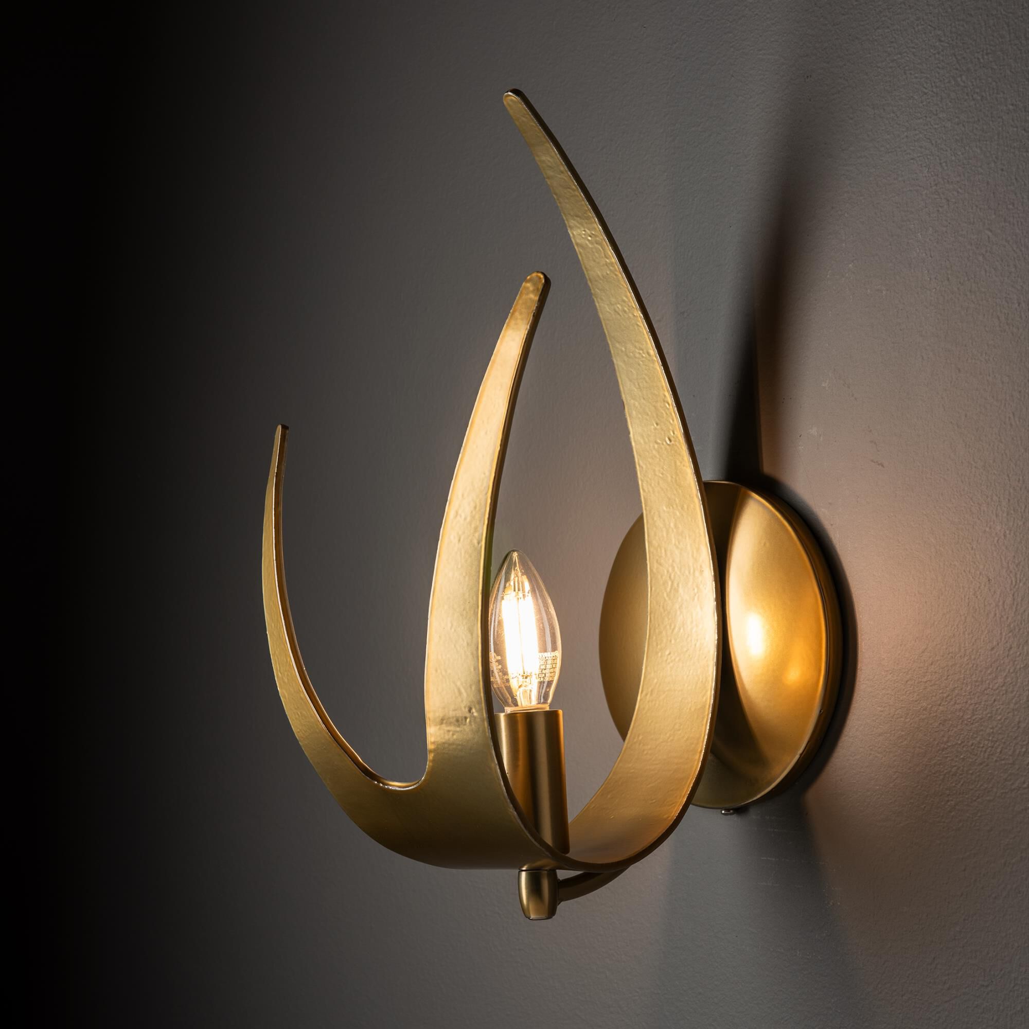 Caribou 14 Inch Left Wall Sconce by Hubbardton Forge