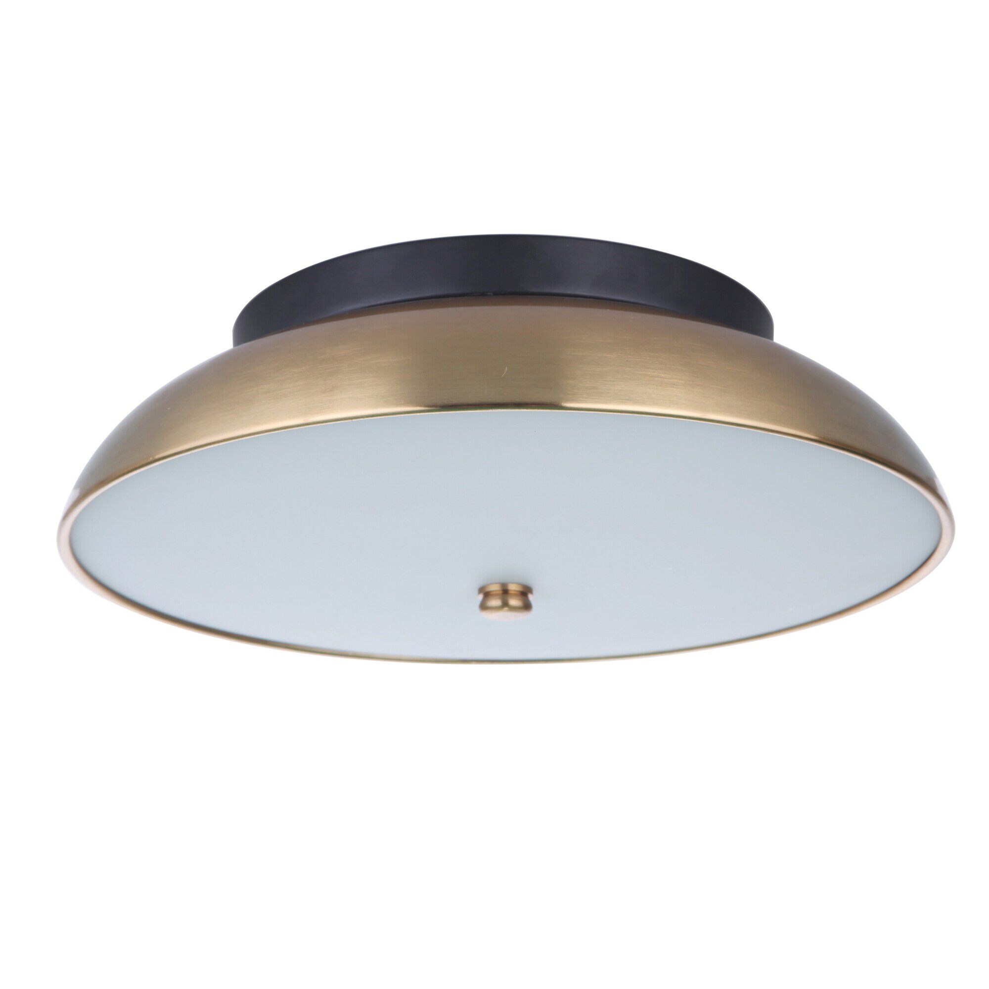 Shown in Flat Black / Satin Brass finish and Frosted glass and Acrylic shade