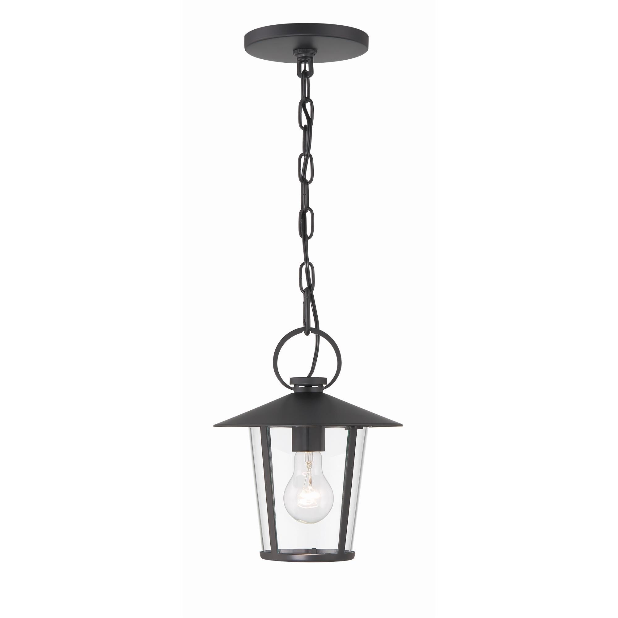 Shown in Matte Black finish and Clear glass and Clear Glass shade