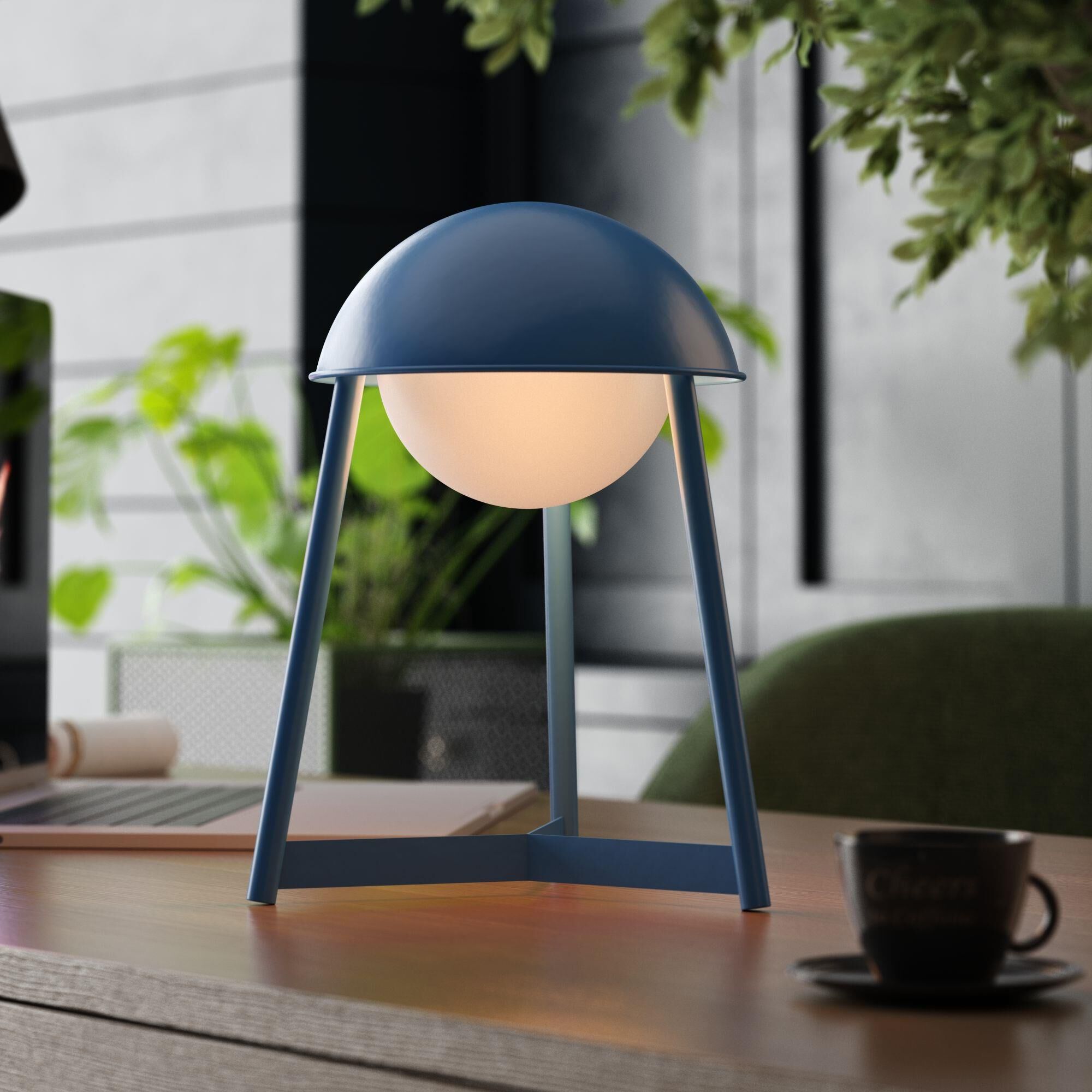 Kibun Helmet 21 Inch Table Lamp by Bulbrite
