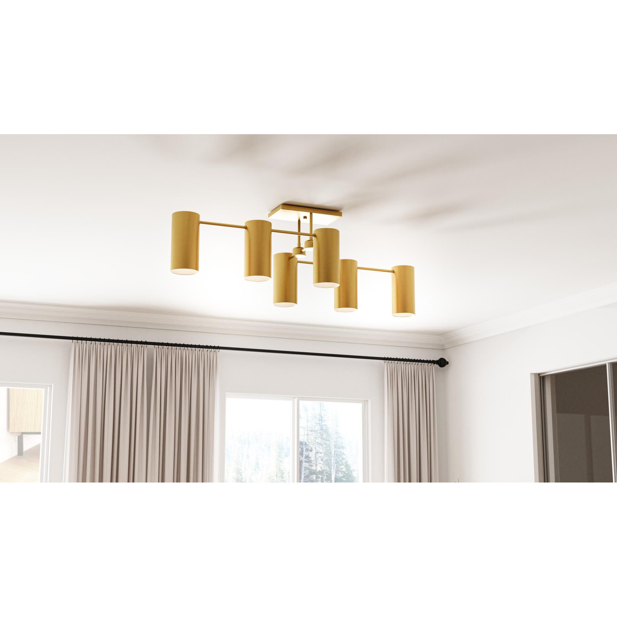 Shown in Brushed Gold finish and Metal shade