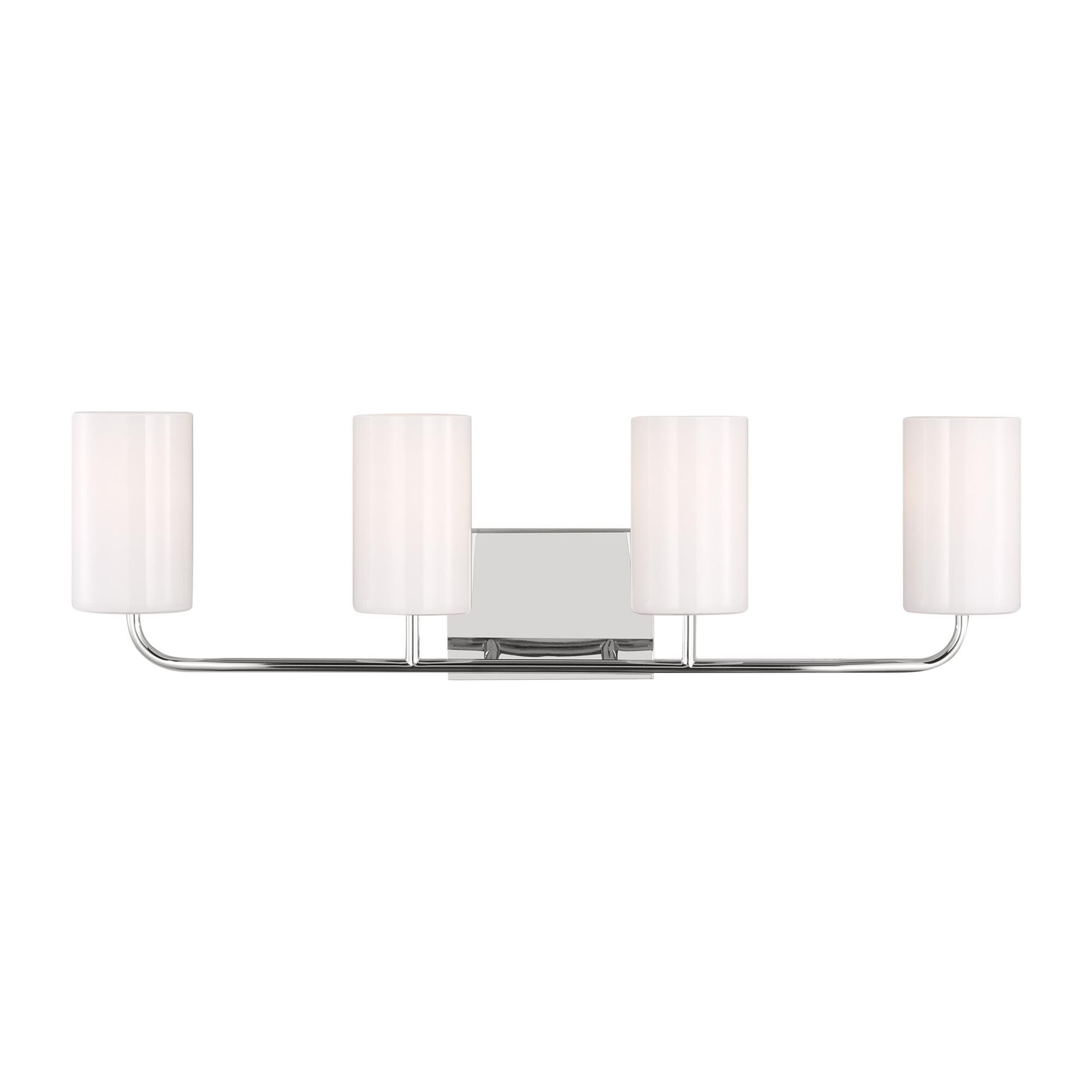 Shown in Chrome finish and Clear Outside / Painted White Inside Glass s shade