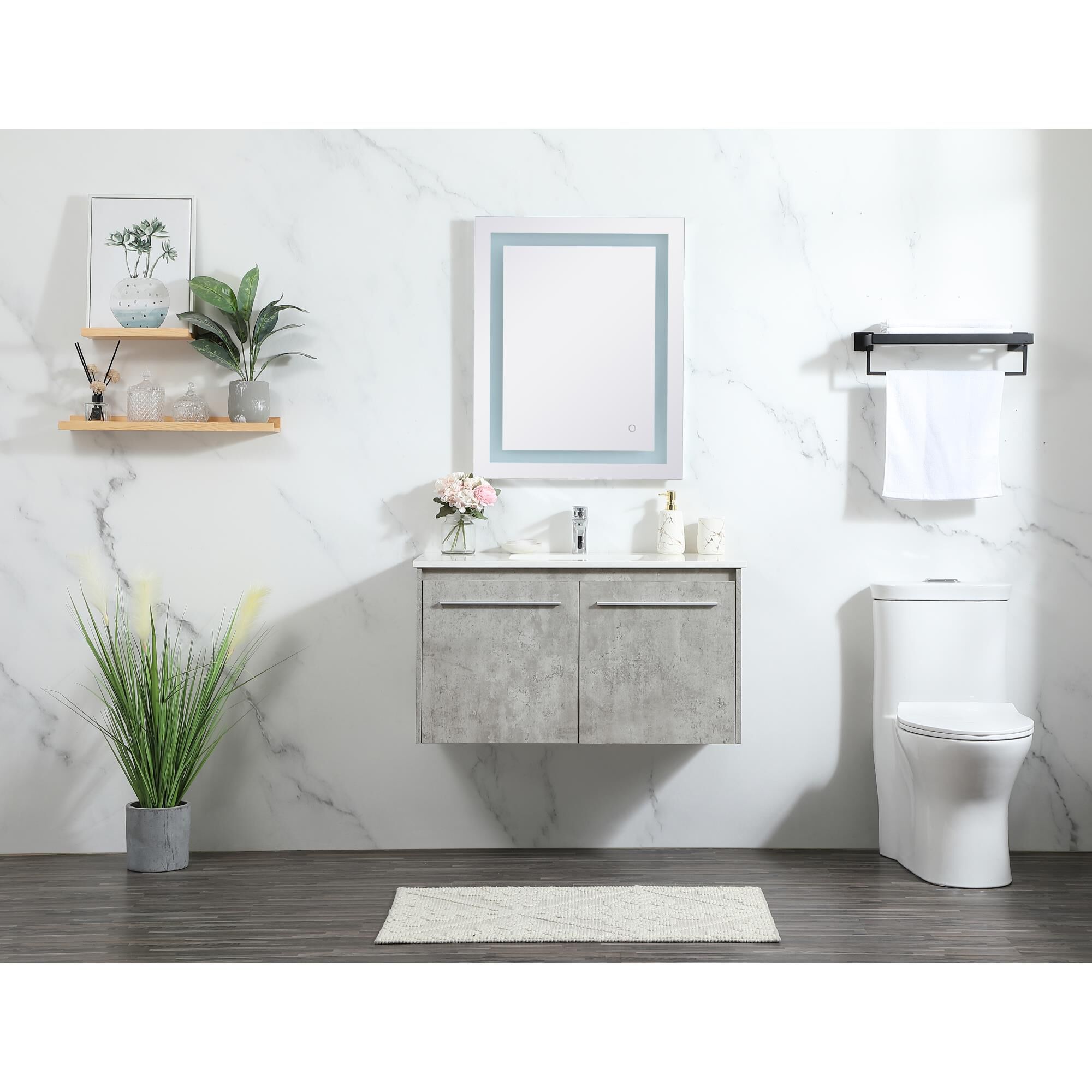 Shown in Concrete Grey finish