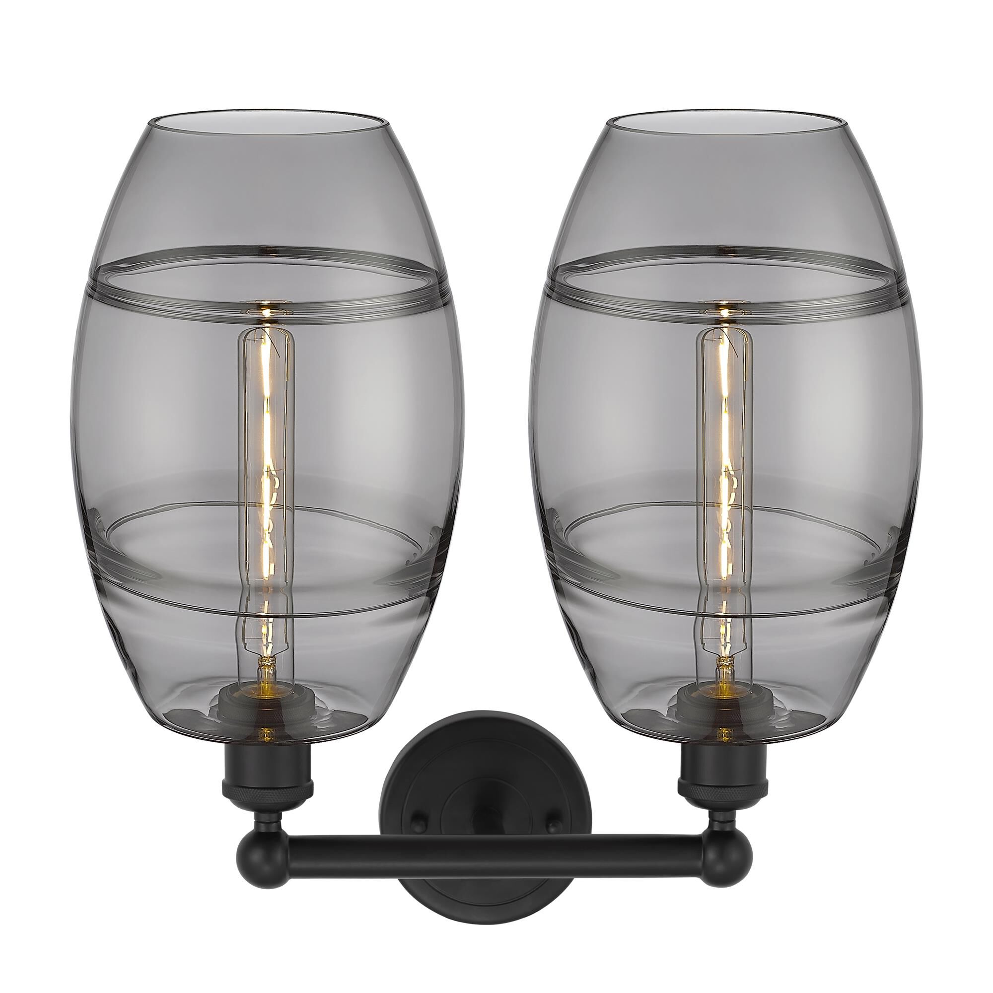Shown in Matte Black finish and Light Smoke glass