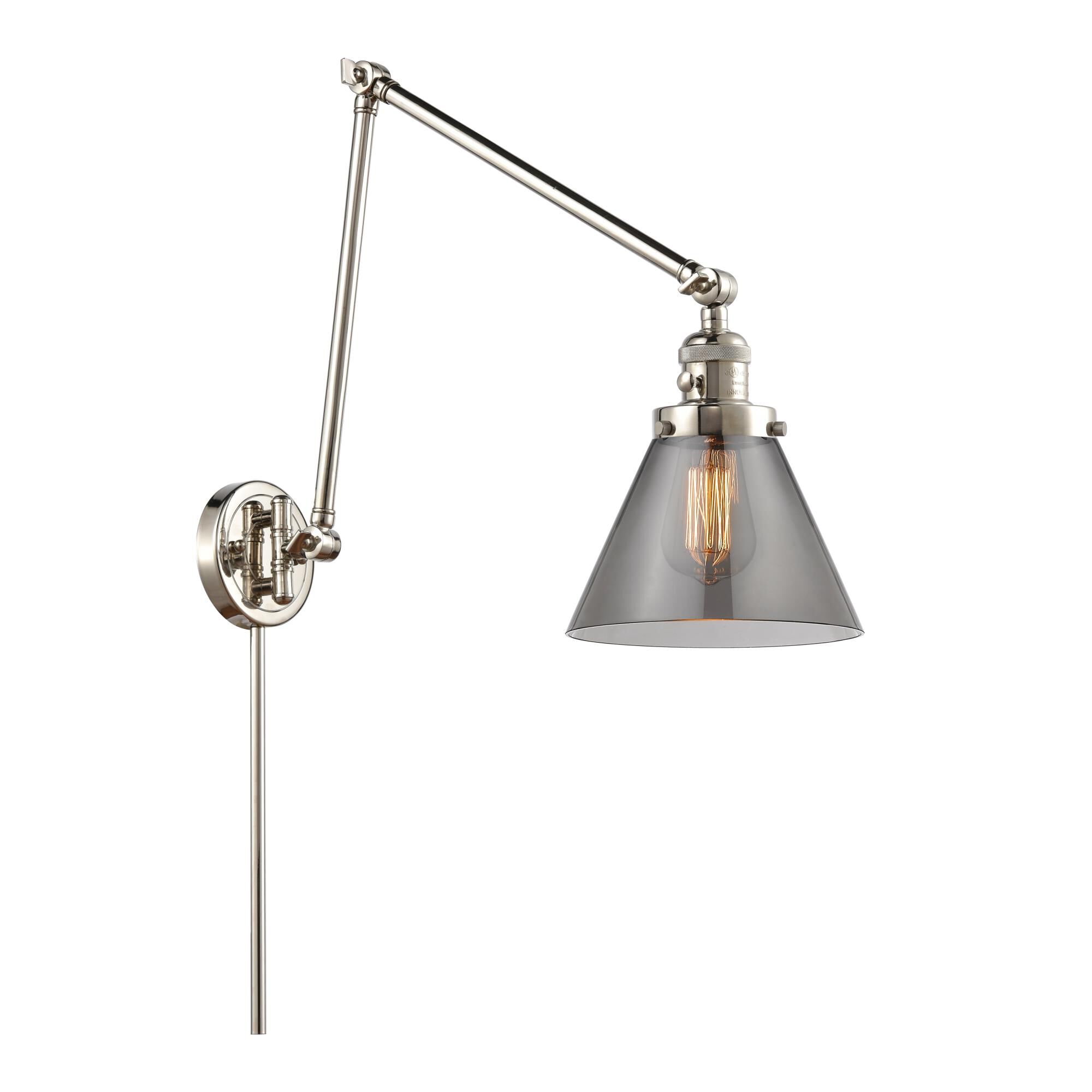 Bruno Marashlian Large Cone LED Wall Swing Lamp by Innovations Lighting