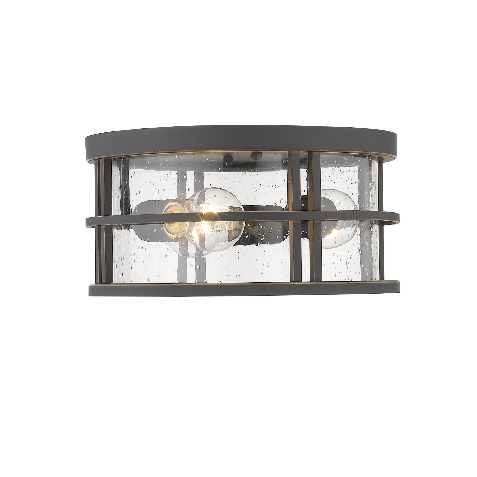 Jordan 12 Inch 3 Light Outdoor Flush Mount by Z-Lite