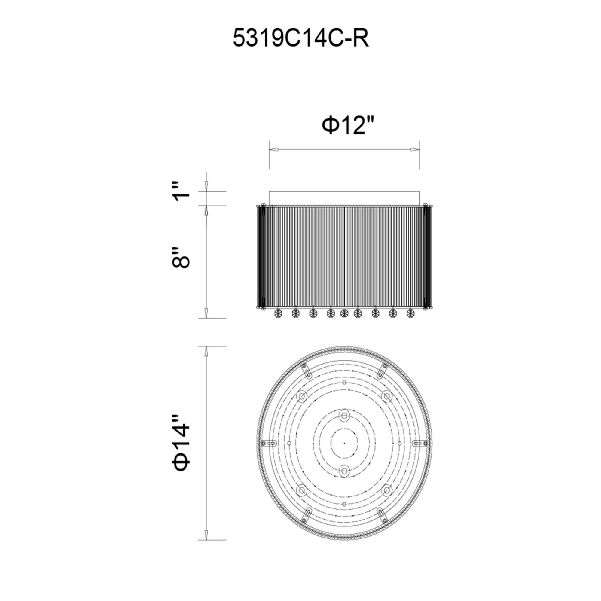 Spring Morning 14 Inch 6 Light Flush Mount by CWI Lighting