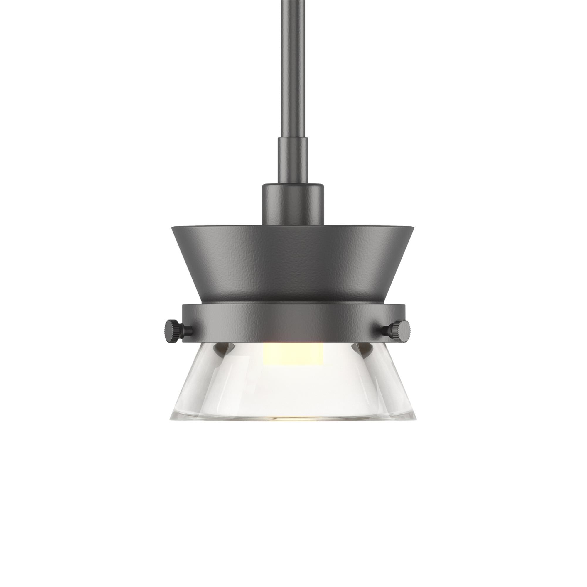 Shown in Black finish and Clear glass