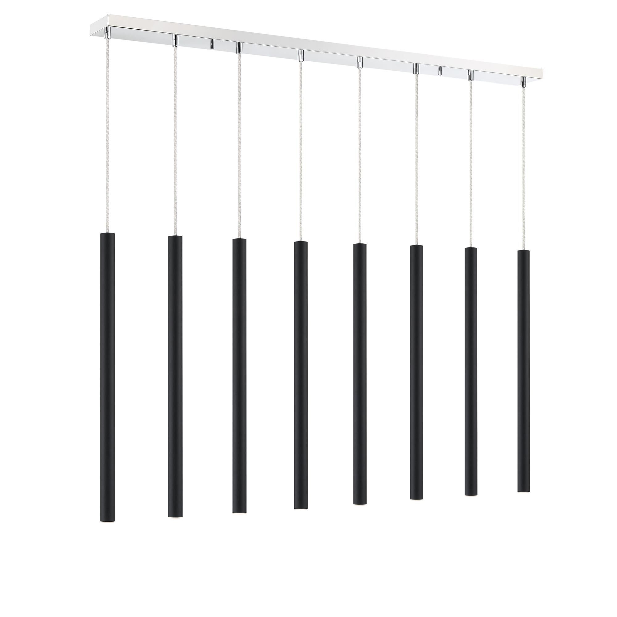Shown in Chrome finish and Steel glass and Steel shade