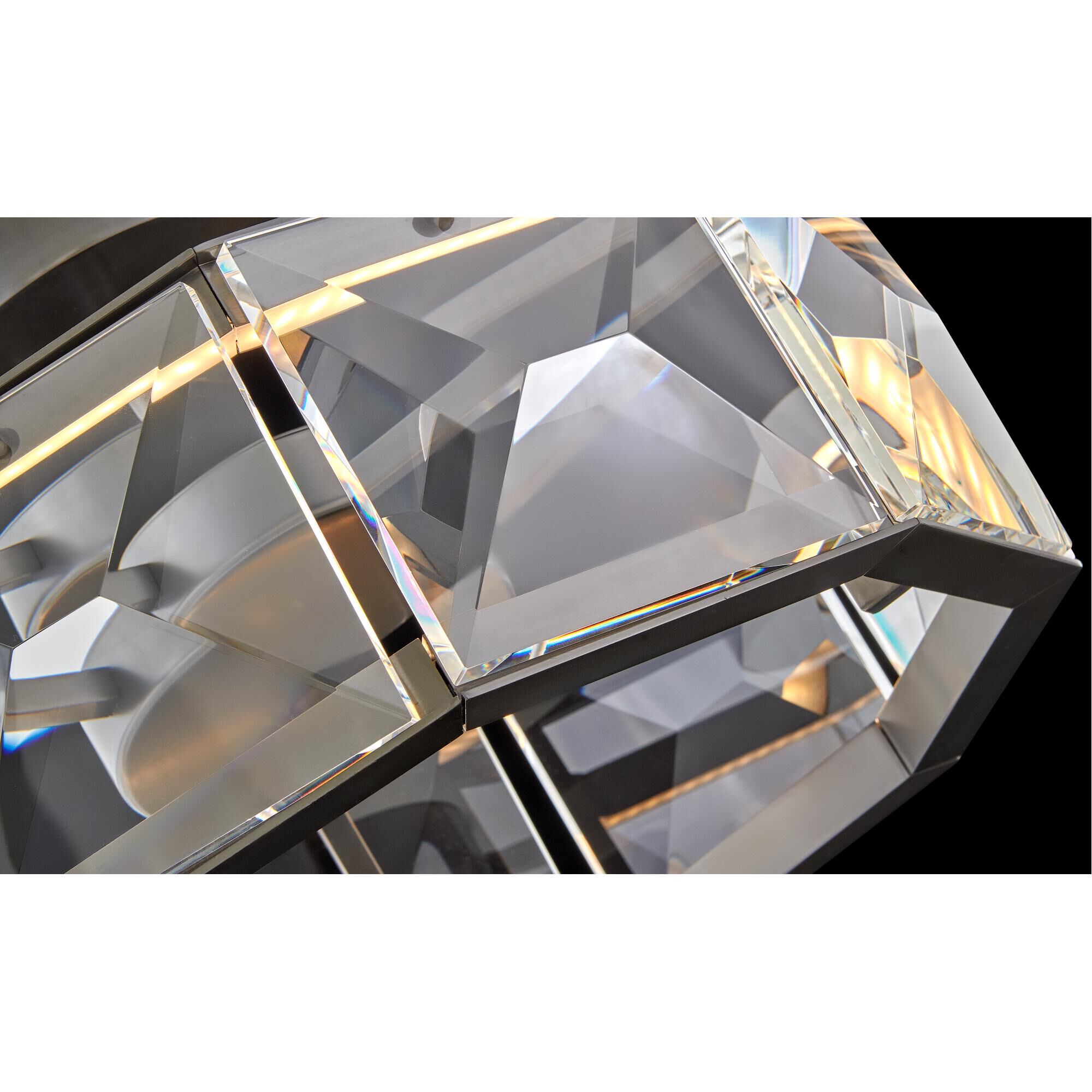 Shown in Black Oxide finish and Faceted Clear Crystal glass