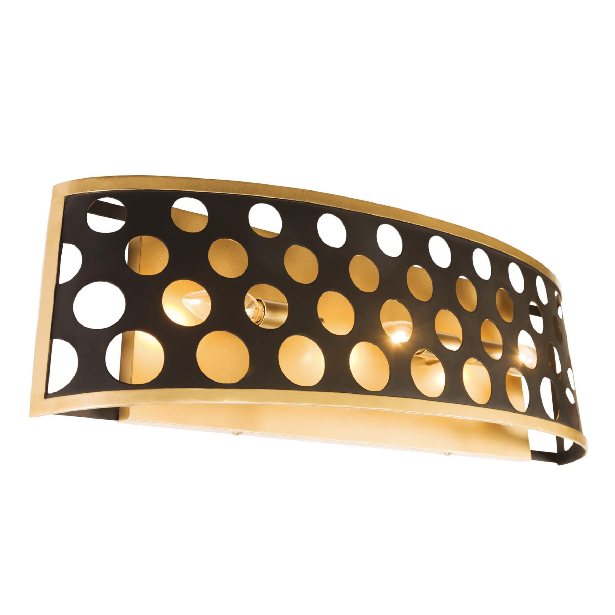 Shown in Gold finish and Matte Black - French Gold shade