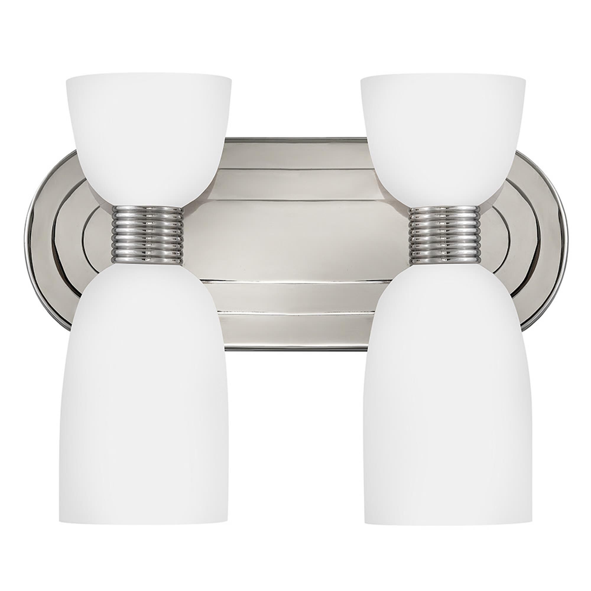 Shown in Polished Nickel finish and Etched Opal glass