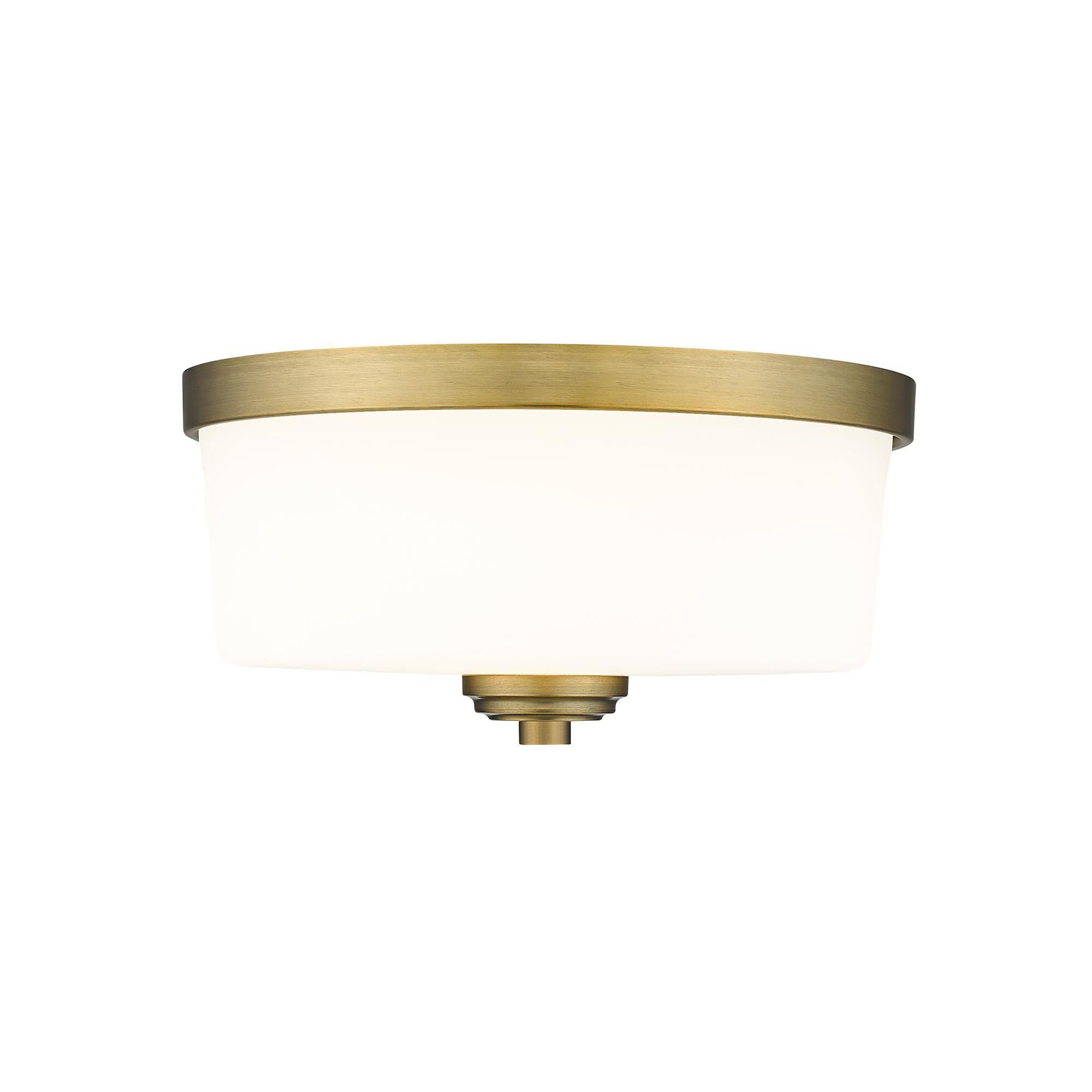 Shown in Heritage Brass finish and Glass shade