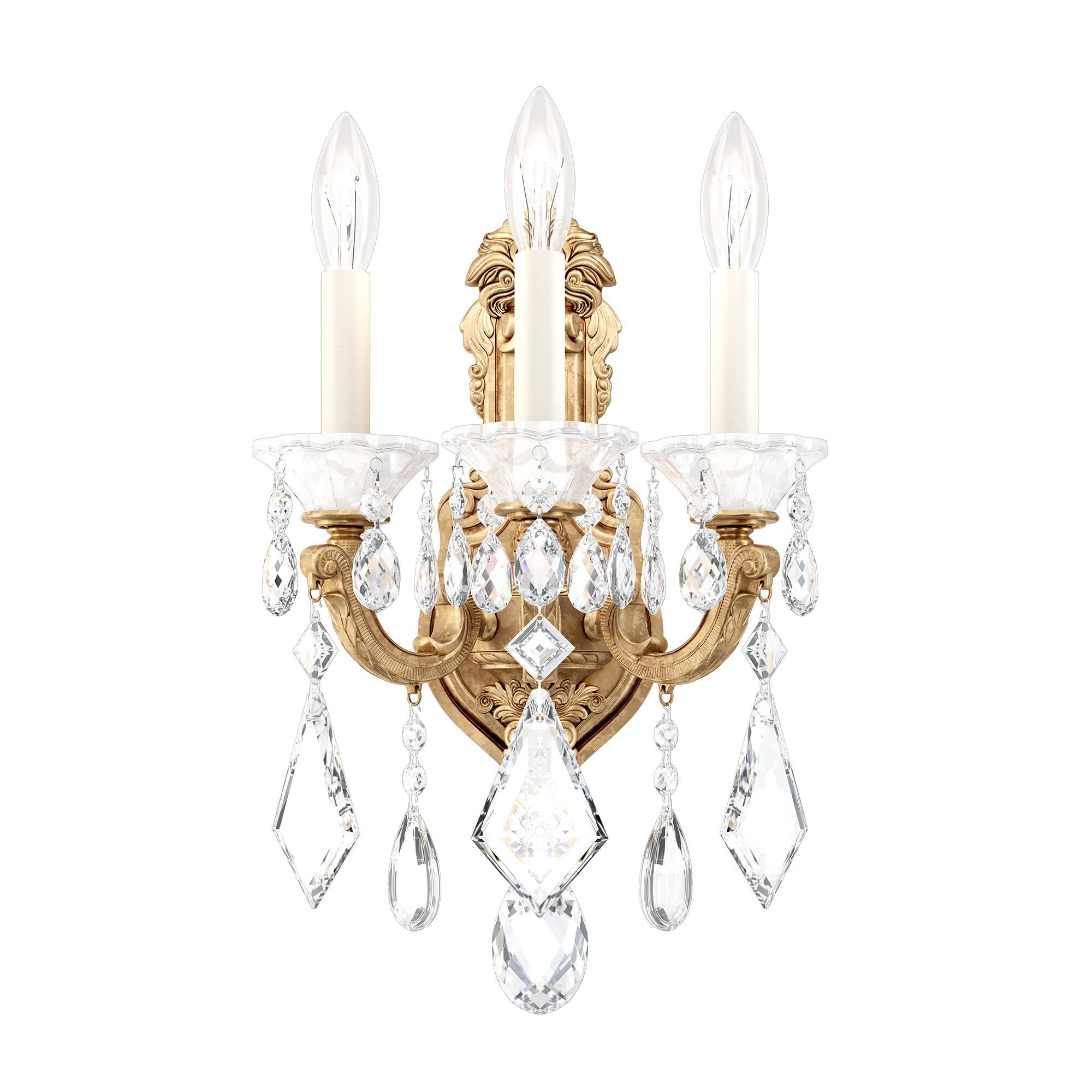 Shown in Heirloom Gold finish and Clear Radiance crystal