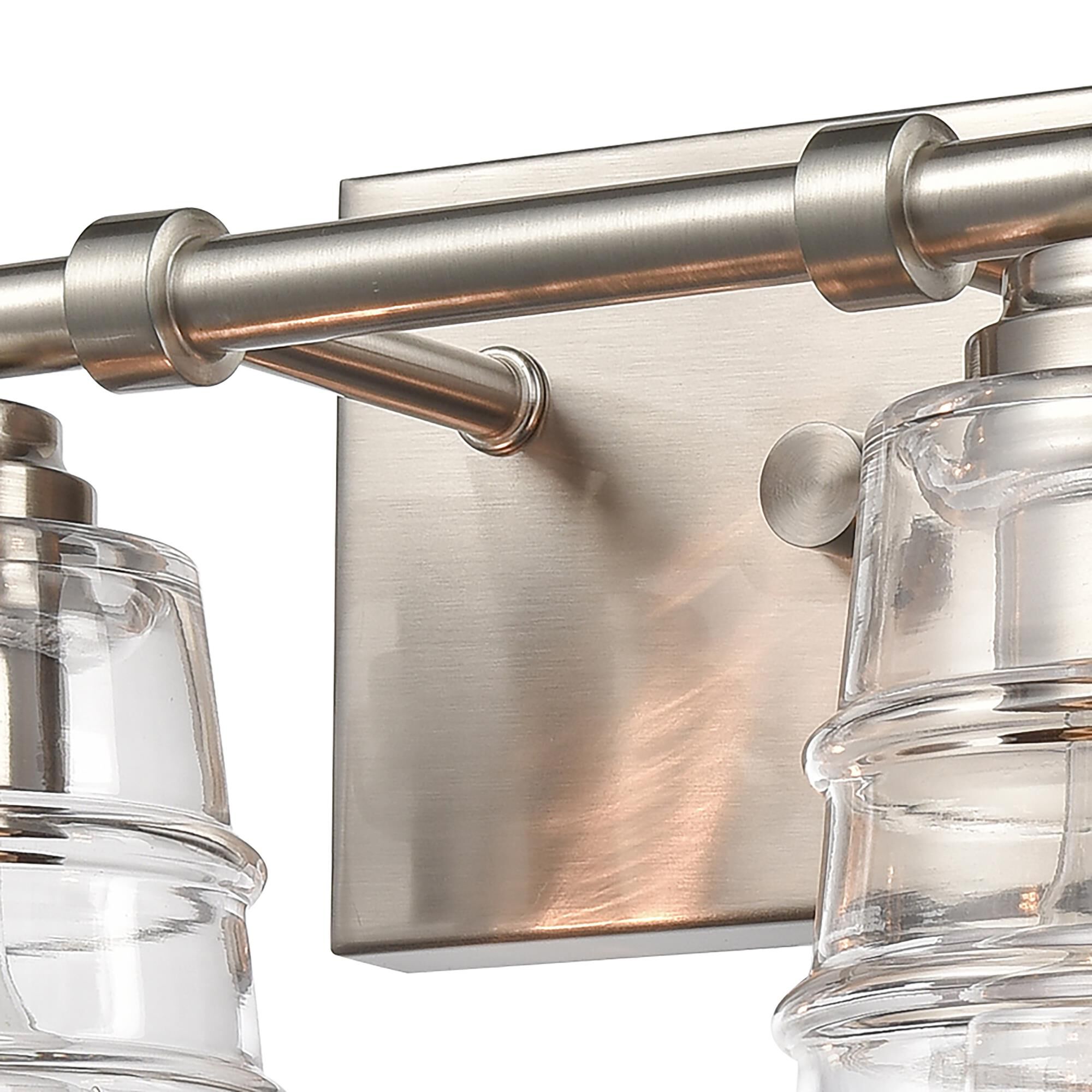 Shown in Silver finish and Clear glass