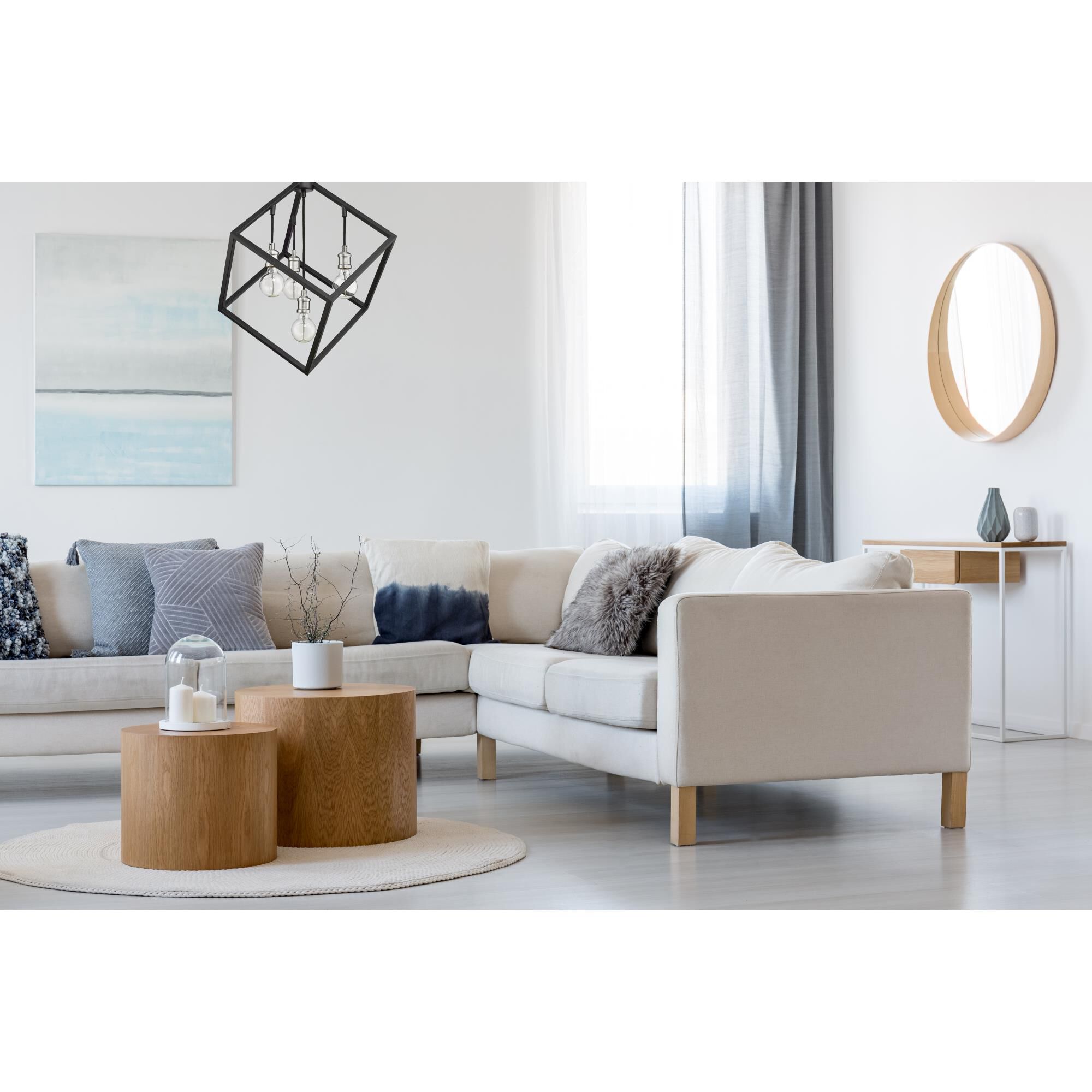 Shown in Matte Black + Brushed Nickel finish and --- glass and --- shade