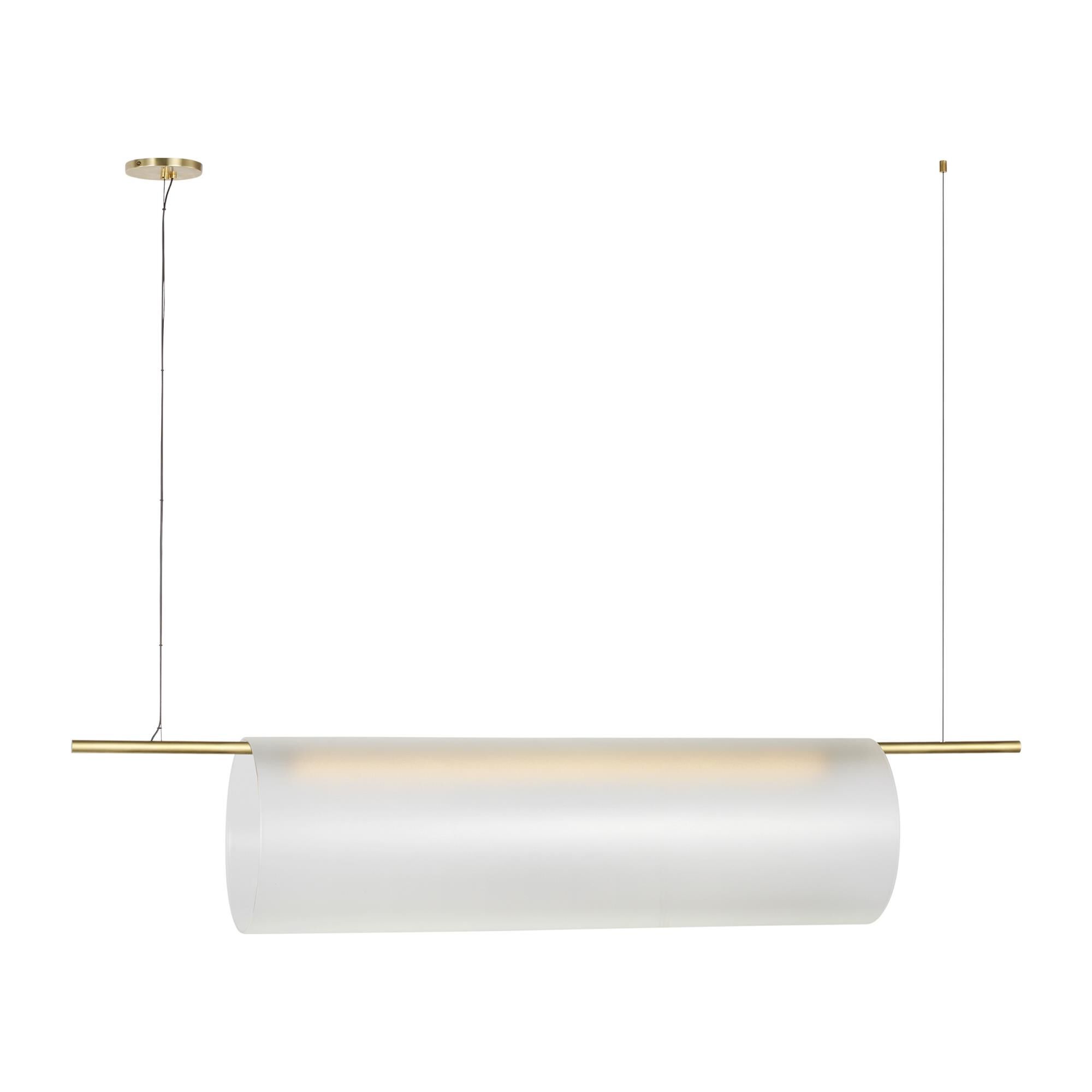 Shown in Hand-Rubbed Antique Brass finish and Etched glass