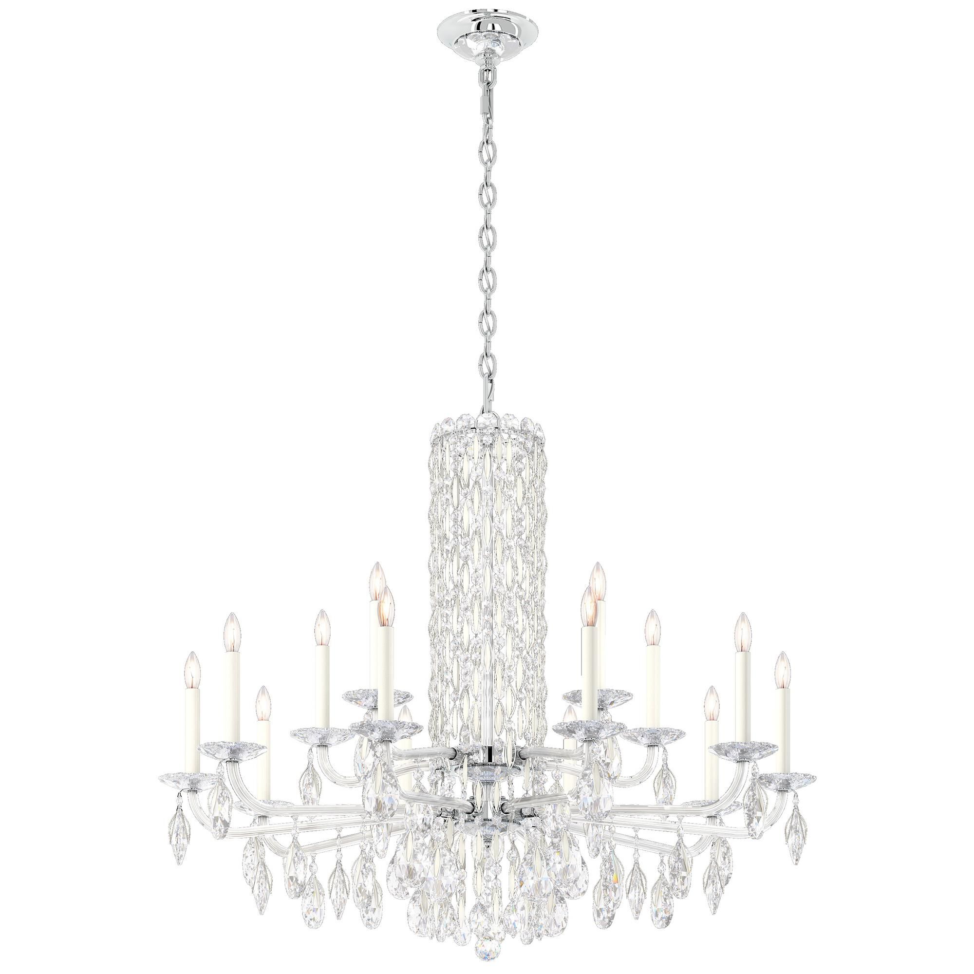 Shown in White finish and Clear Radiance crystal