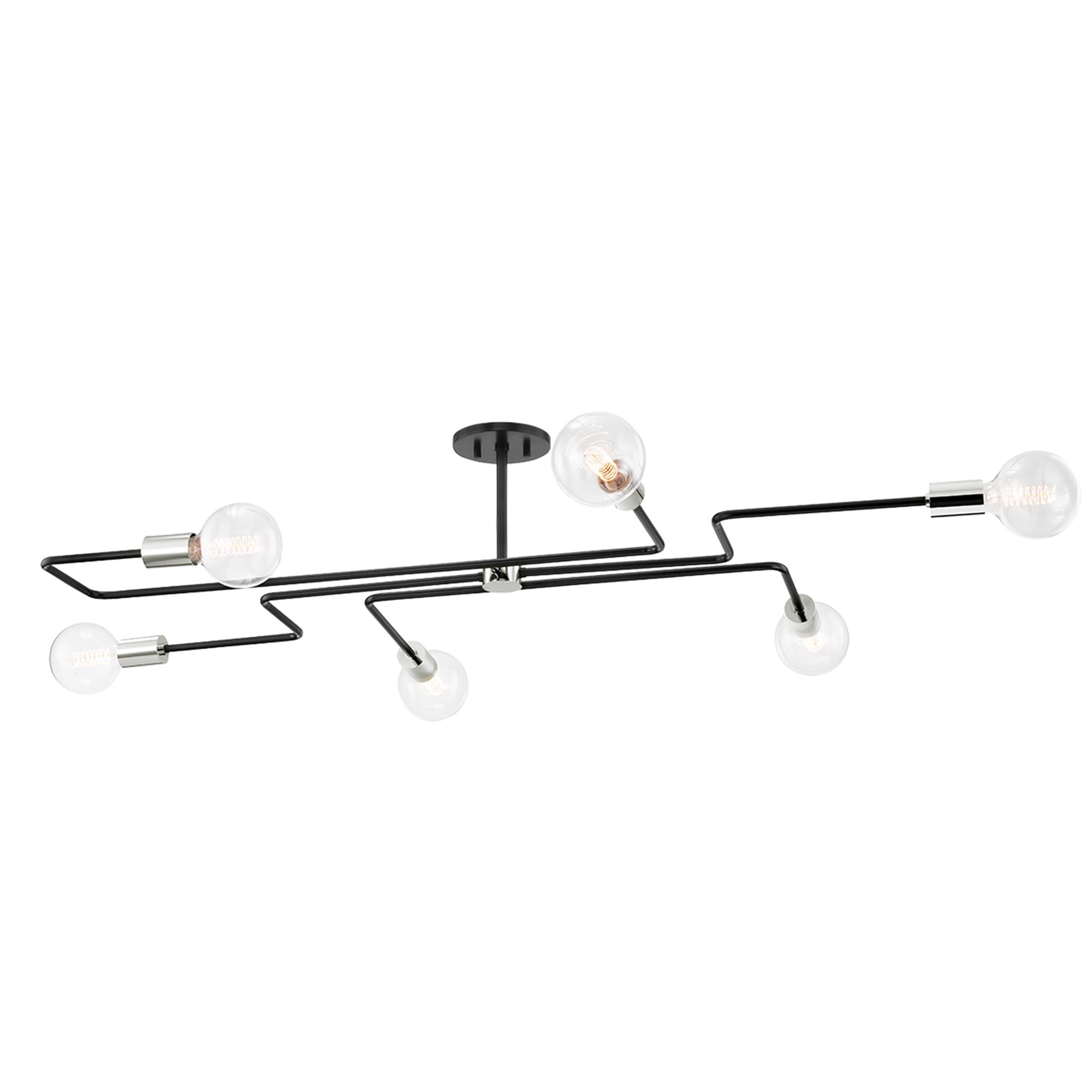 Jena 68 Inch 6 Light Semi Flush Mount,