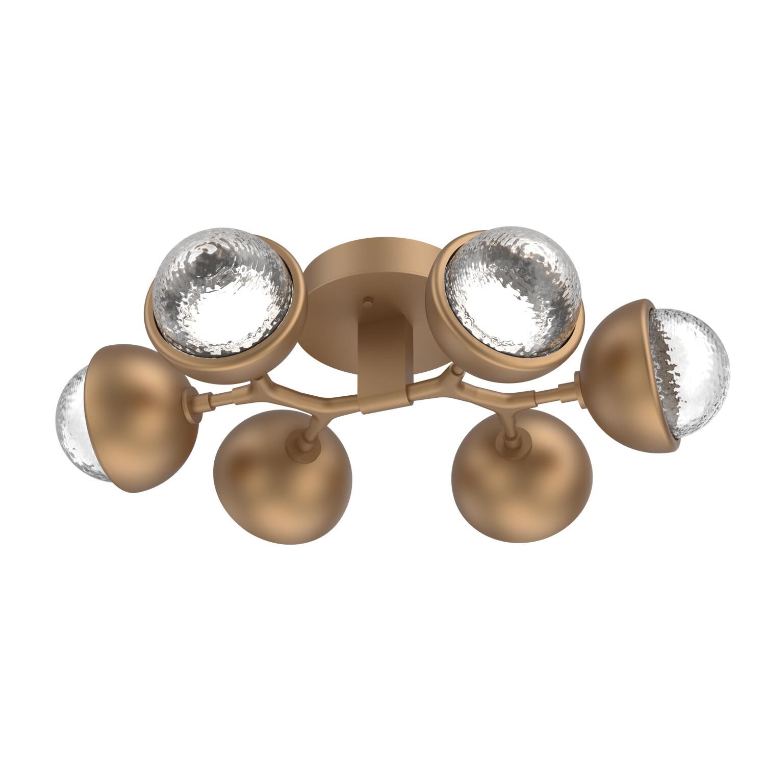 Shown in Novel Brass finish and Clear glass and Metal Shade Matching Finish accent