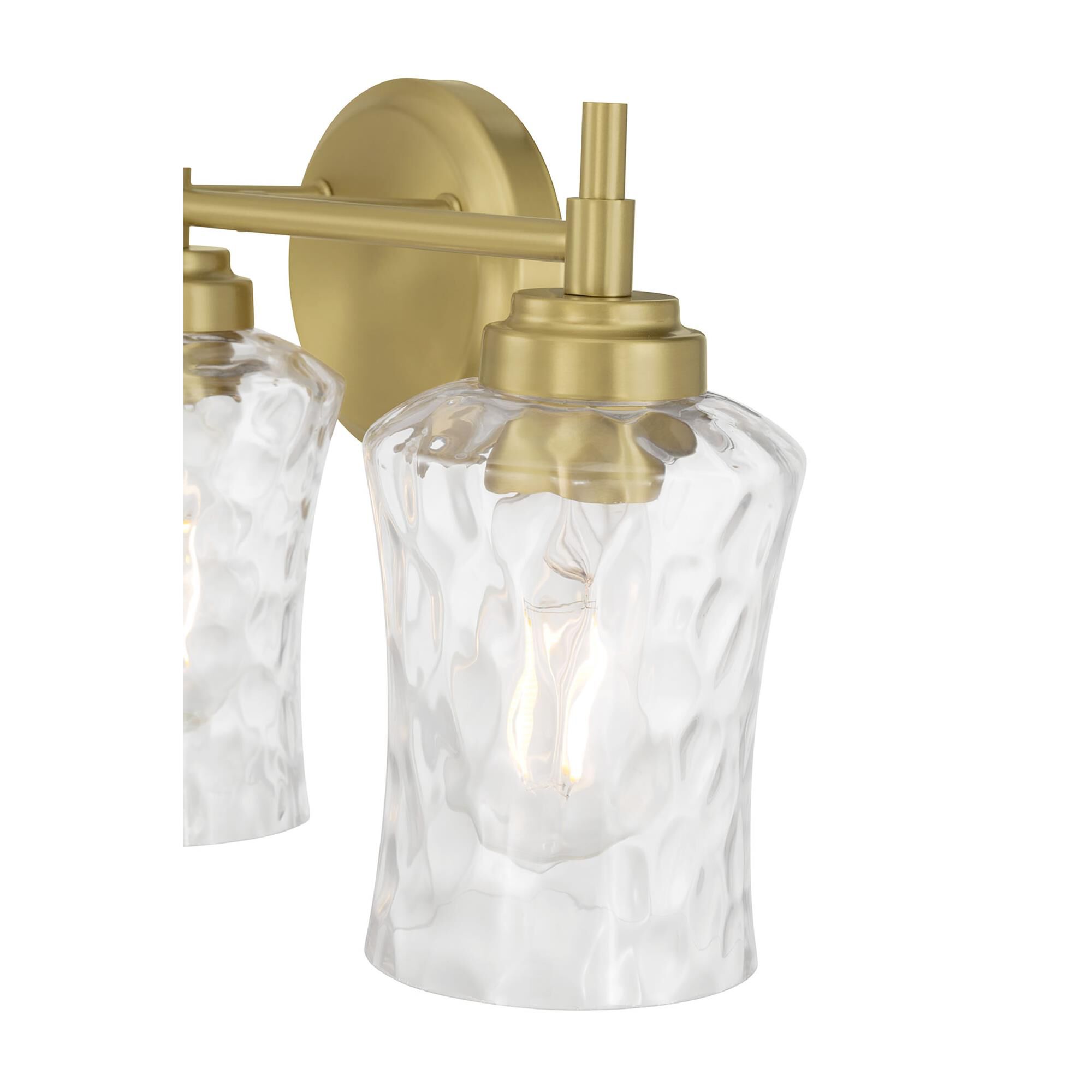 Shown in Vintage Brass finish and Clear Stone Water glass