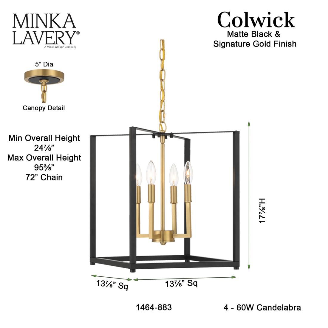 Colwick 14 Inch Mini Pendant by Minka Lavery