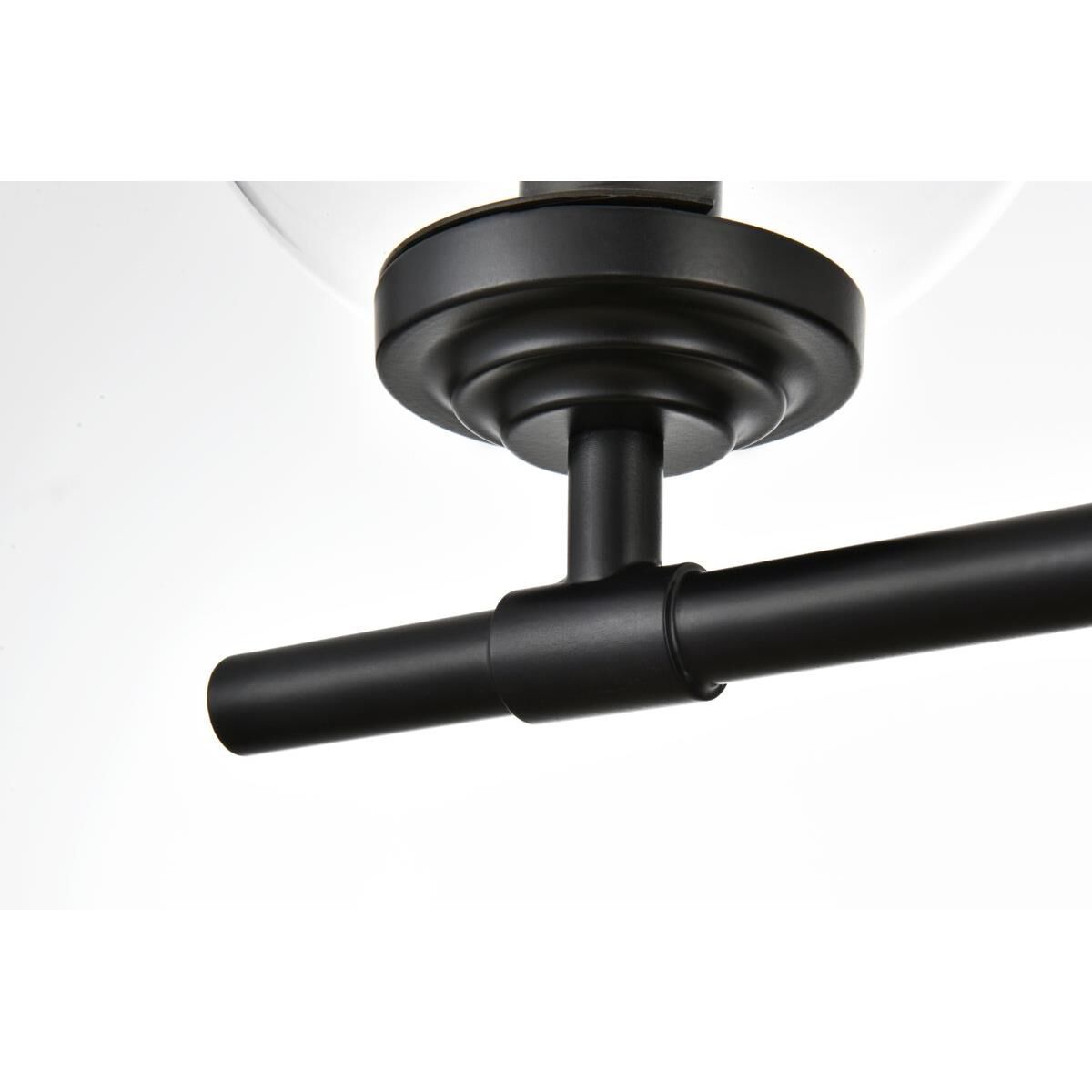 Shown in Black  finish and Clear glass