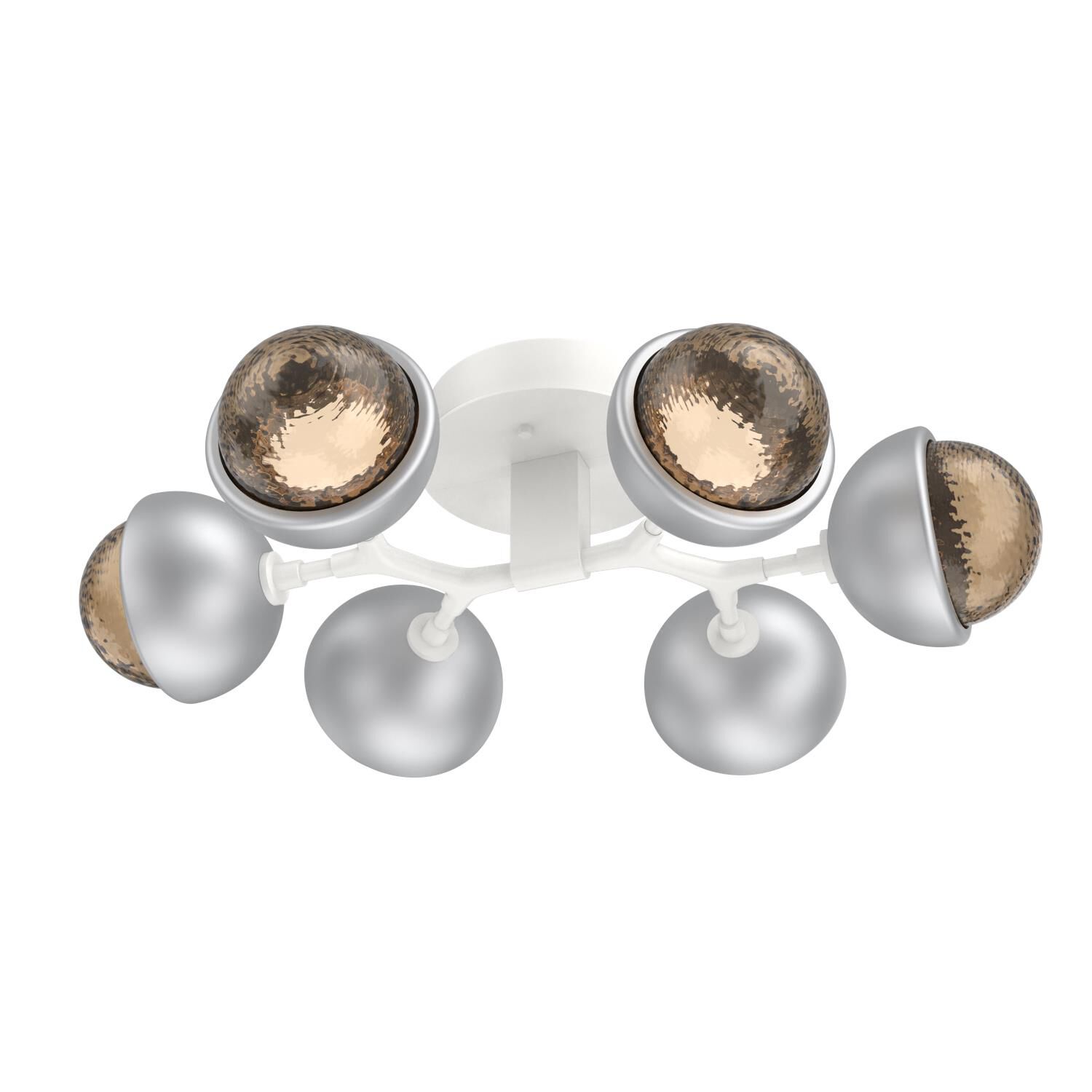 Shown in Salt White finish and Bronze glass and Classic Silver accent