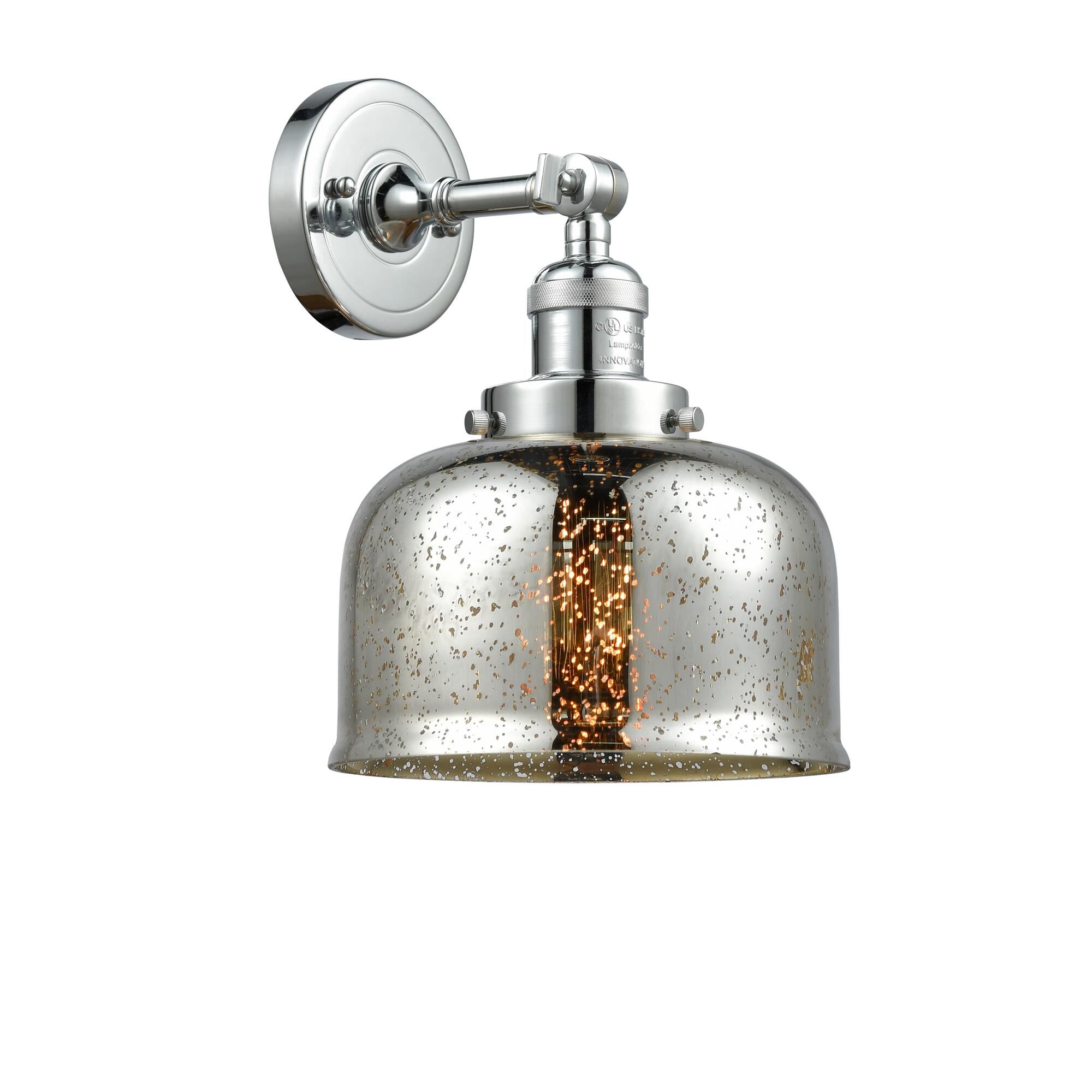 Shown in Polished Chrome finish and Silver Mercury glass