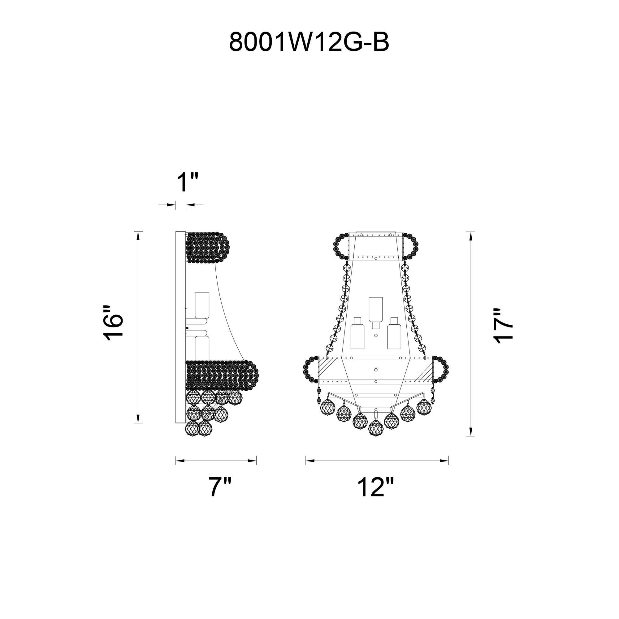 Shown in Chrome finish and K9 Clear crystal