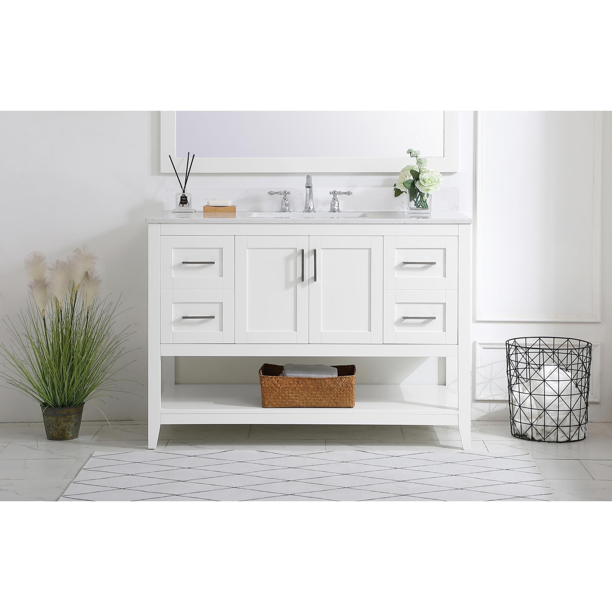 Shown in White finish