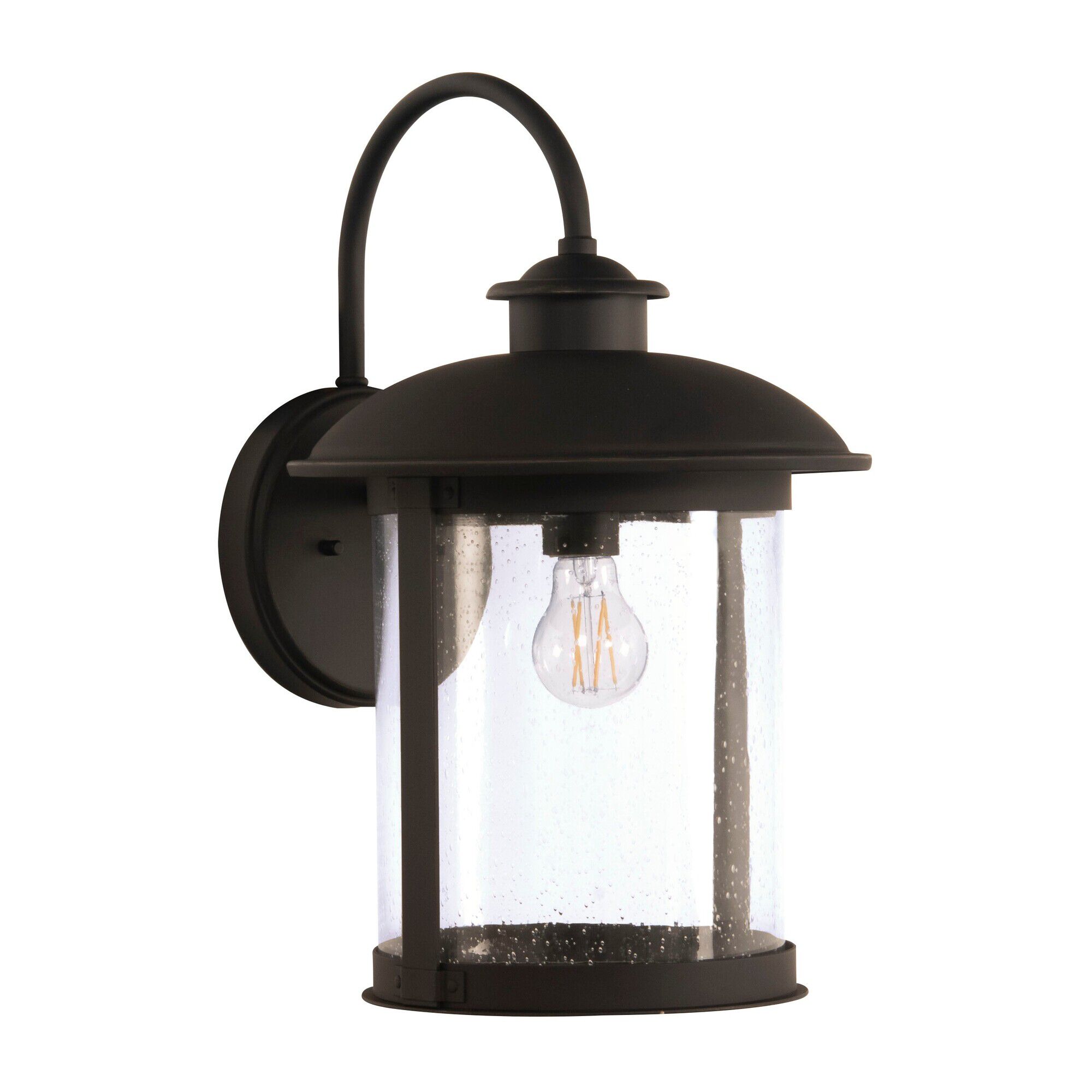 Shown in Dark Bronze Gilded finish and Cylinder glass and Cylinder shade