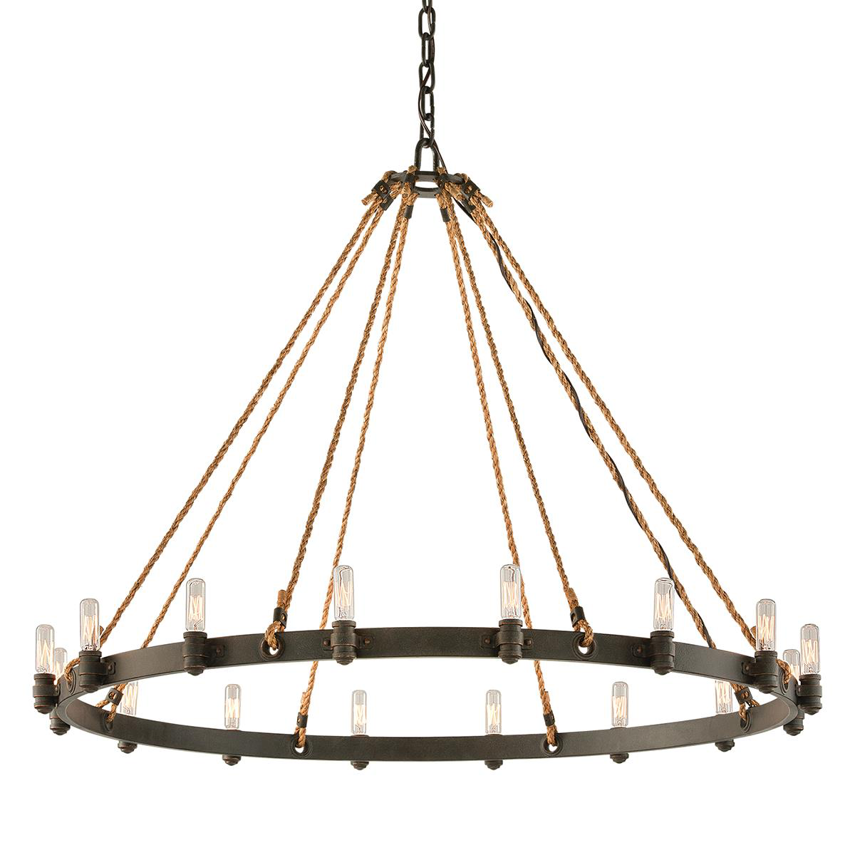 Shown in Shipyard Bronze finish and Natural Manila Rope accent