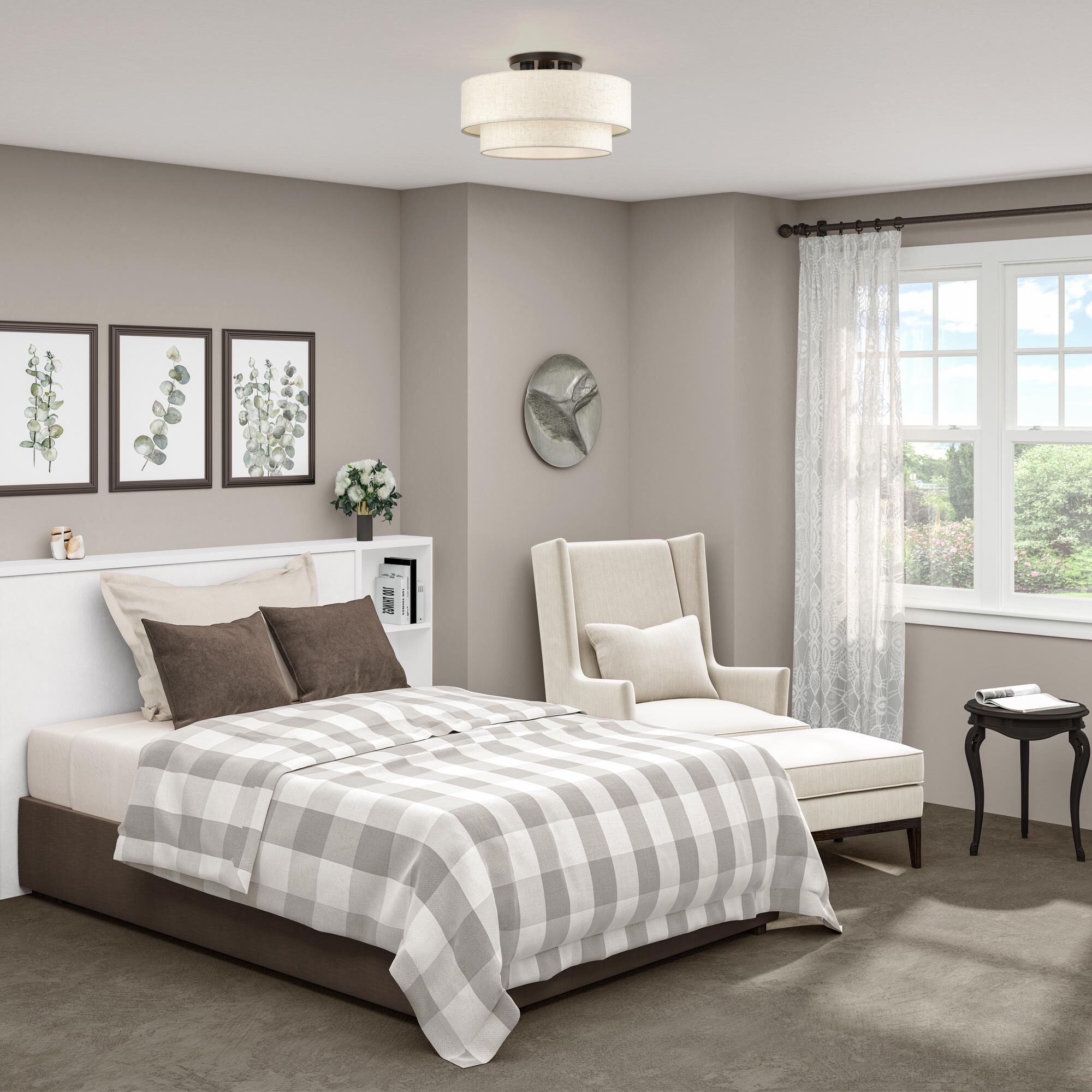 Manorwood 18 Inch Semi Flush Mount by Livex Lighting