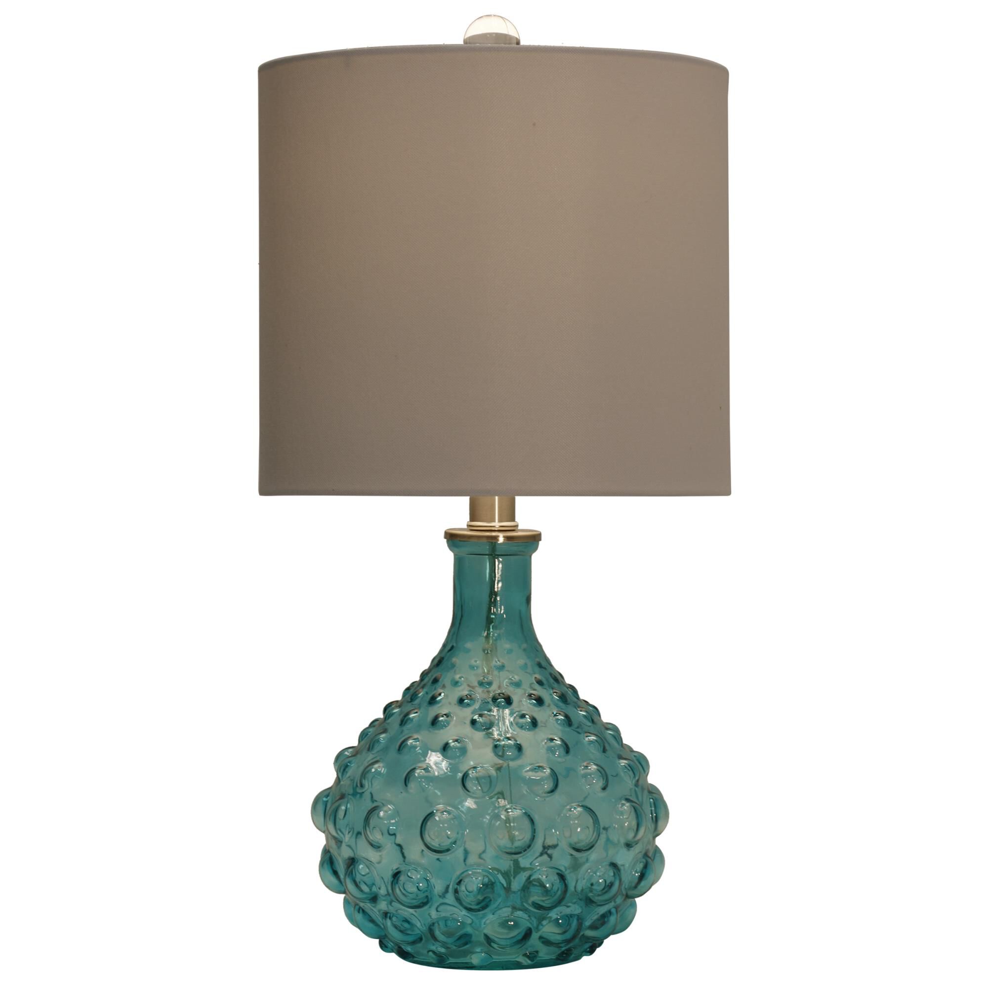 Shown in Blue finish and Off-White Hardback Fabric shade