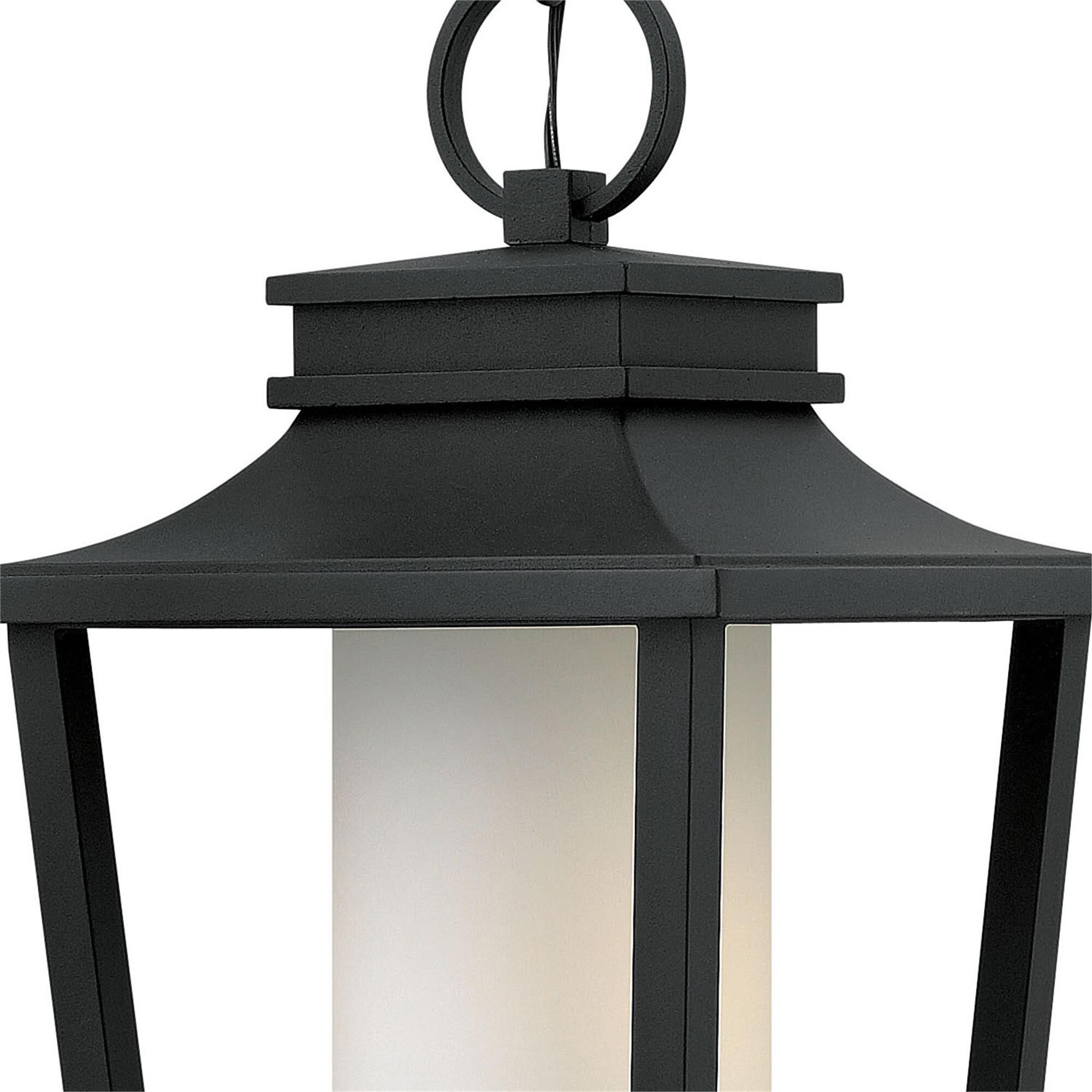 Shown in Black finish and Etched Opal glass