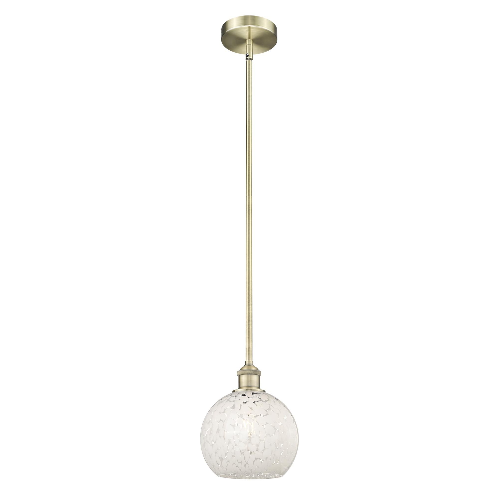 Bruno Marashlian White Mouchette 8 Inch Mini Pendant by Innovations Lighting