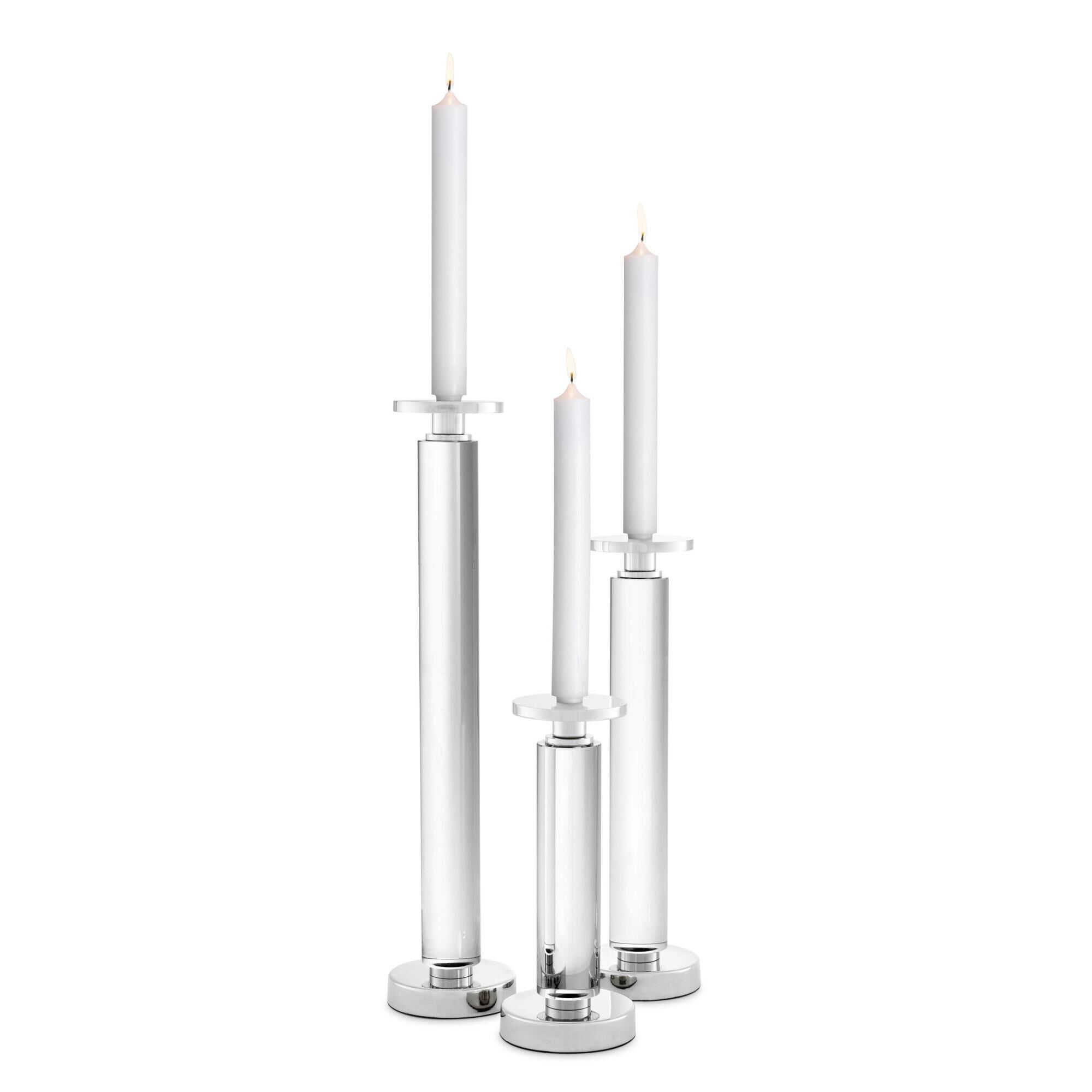 Dress up your console or dining table with the chic set of 3 Chapman Candle Holders. Candle Holder by Eichholtz