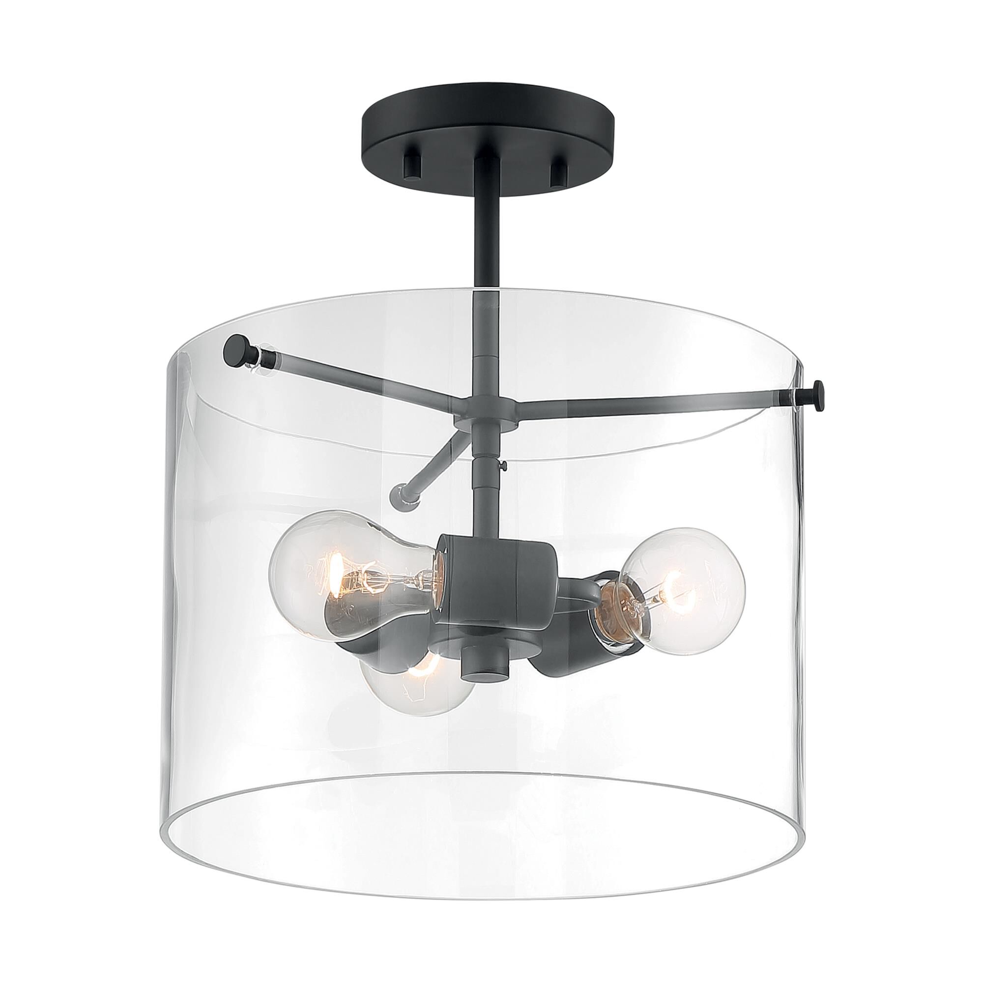 Sommerset 11 Inch 3 Light Semi Flush Mount by Nuvo Lighting